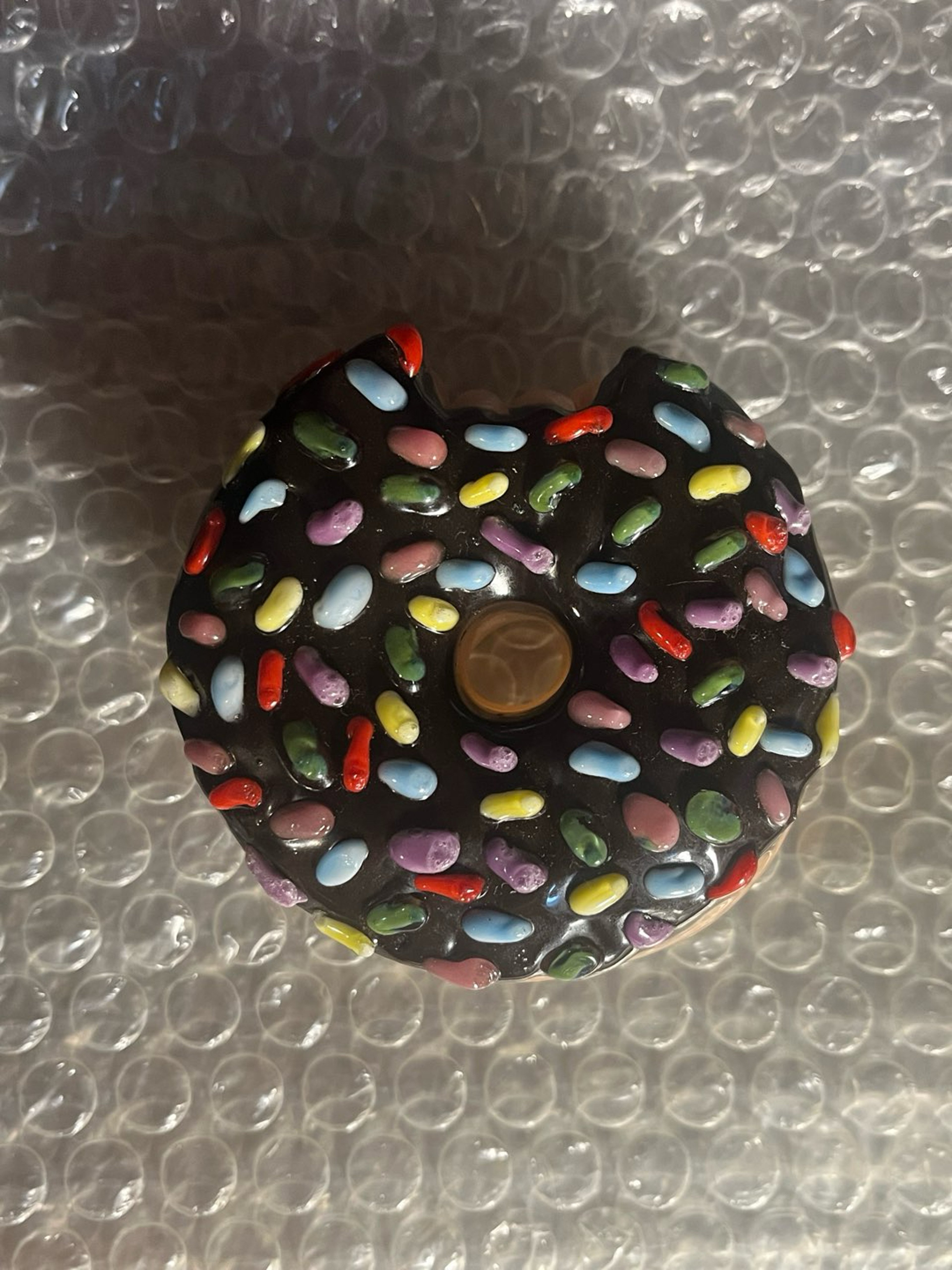 Preview pic of Empire Glassworks Chocolate Sprinkle Donut Dry Pipe