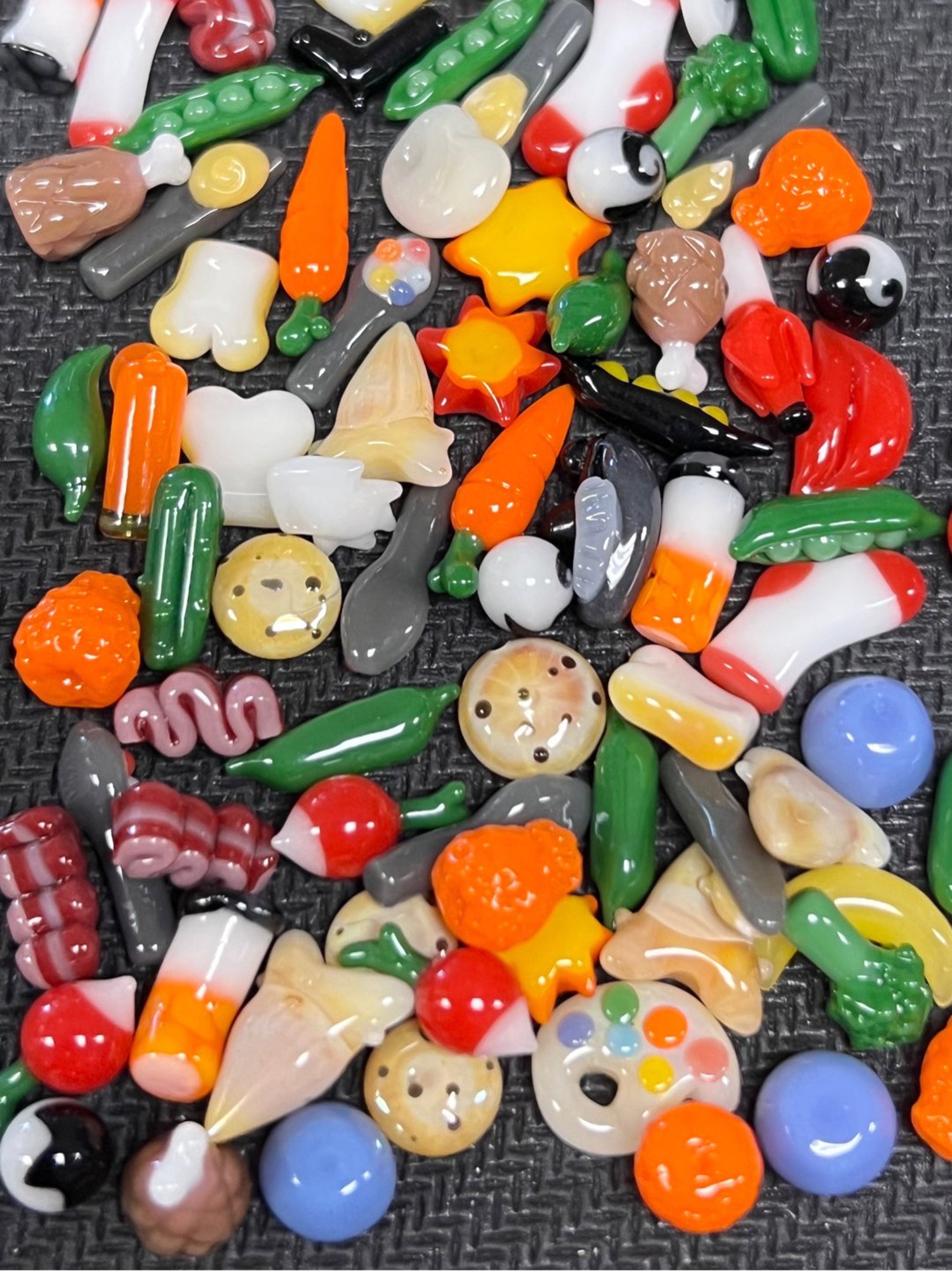 Preview pic of 7-ten hand made glass pearls 2 for $20