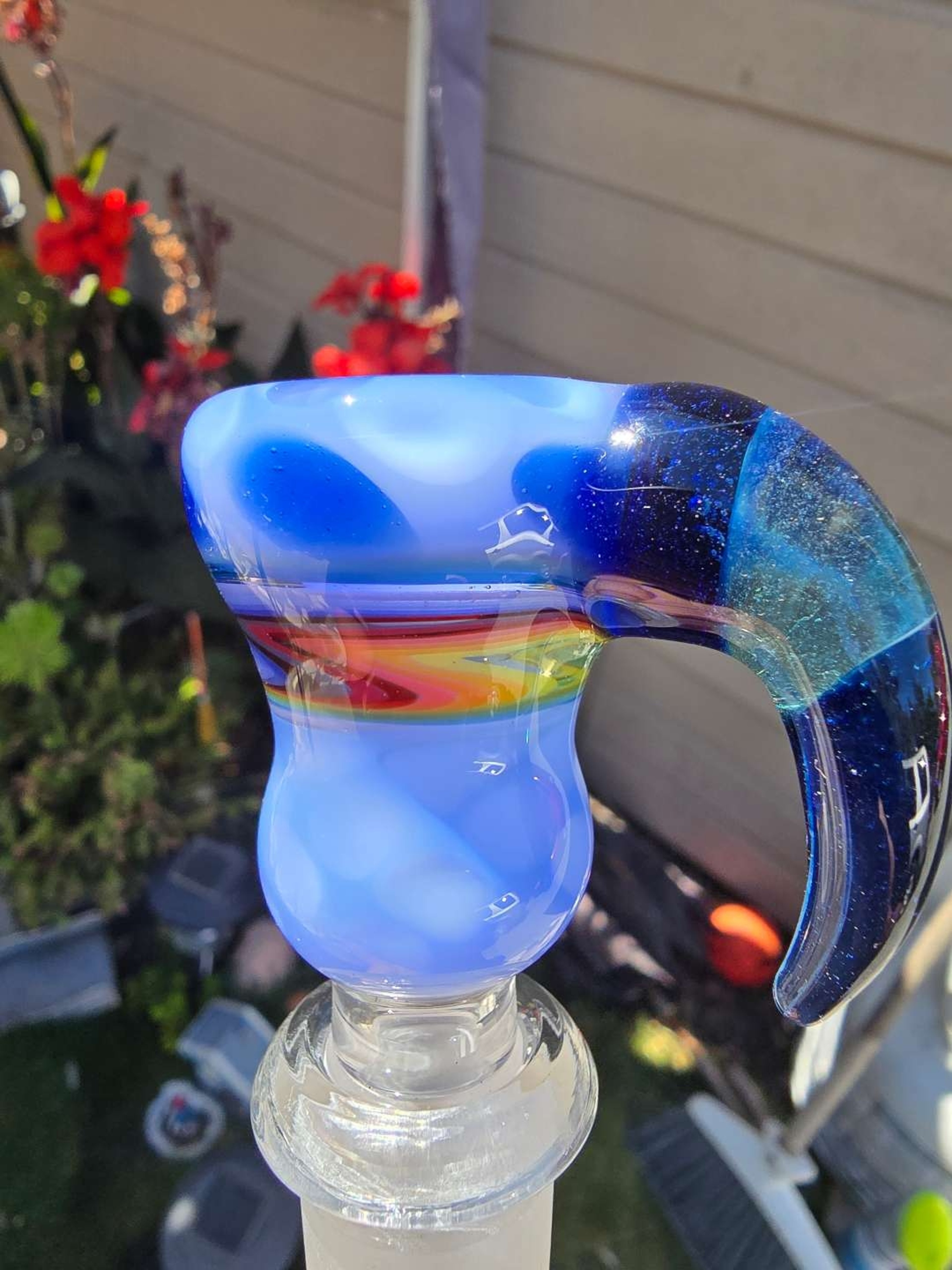 Preview pic of Blue Honeycomb Slide With Horn 14 mm.