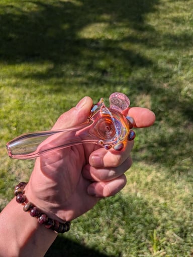 Preview pic of Transparent pink with cap and dichroic+accents