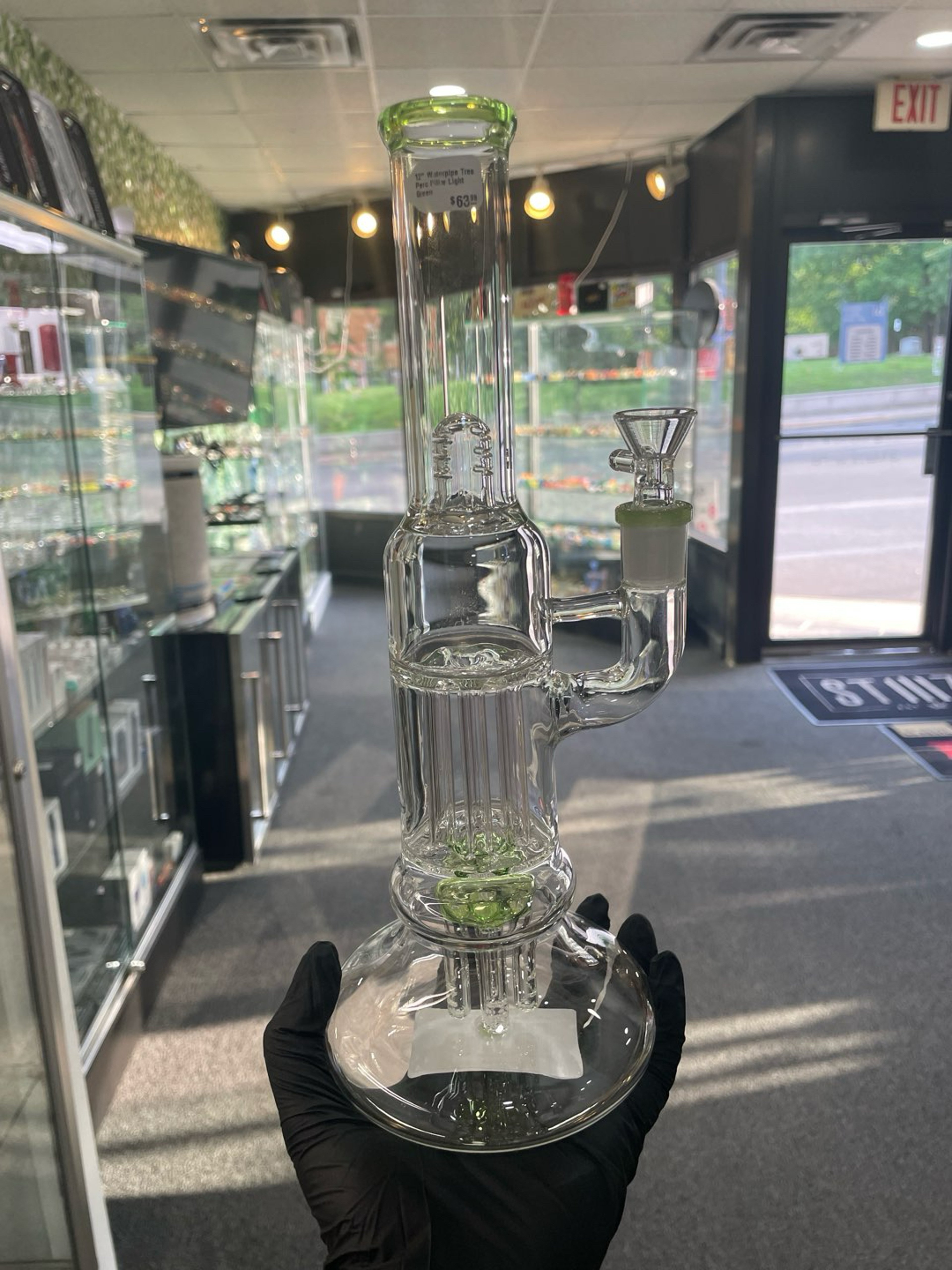 Preview pic of Tree Perc Waterpipe 12” Green