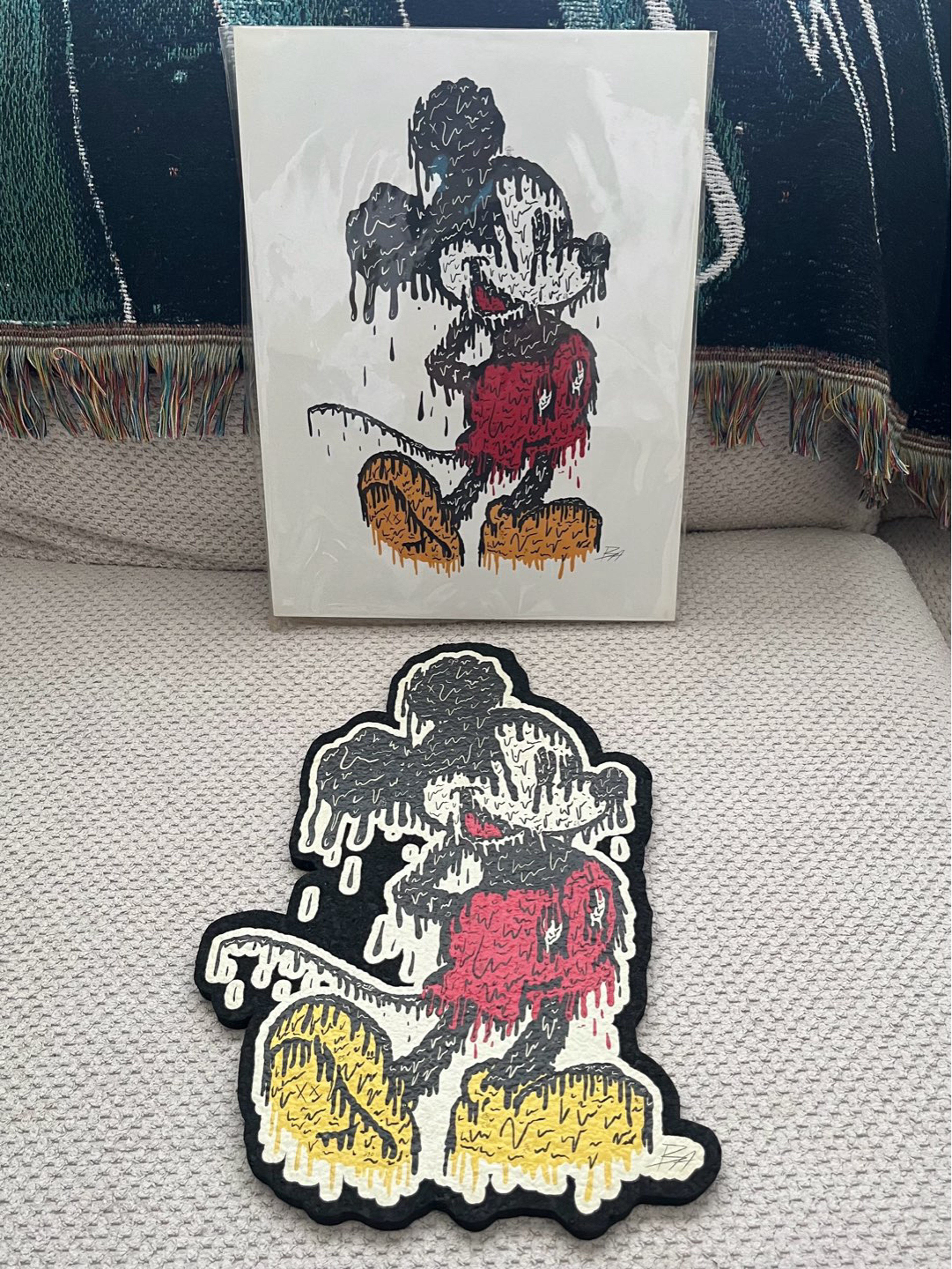 Preview pic of le200 Drippy Mickey Mat by Behram Agha x Moodmats