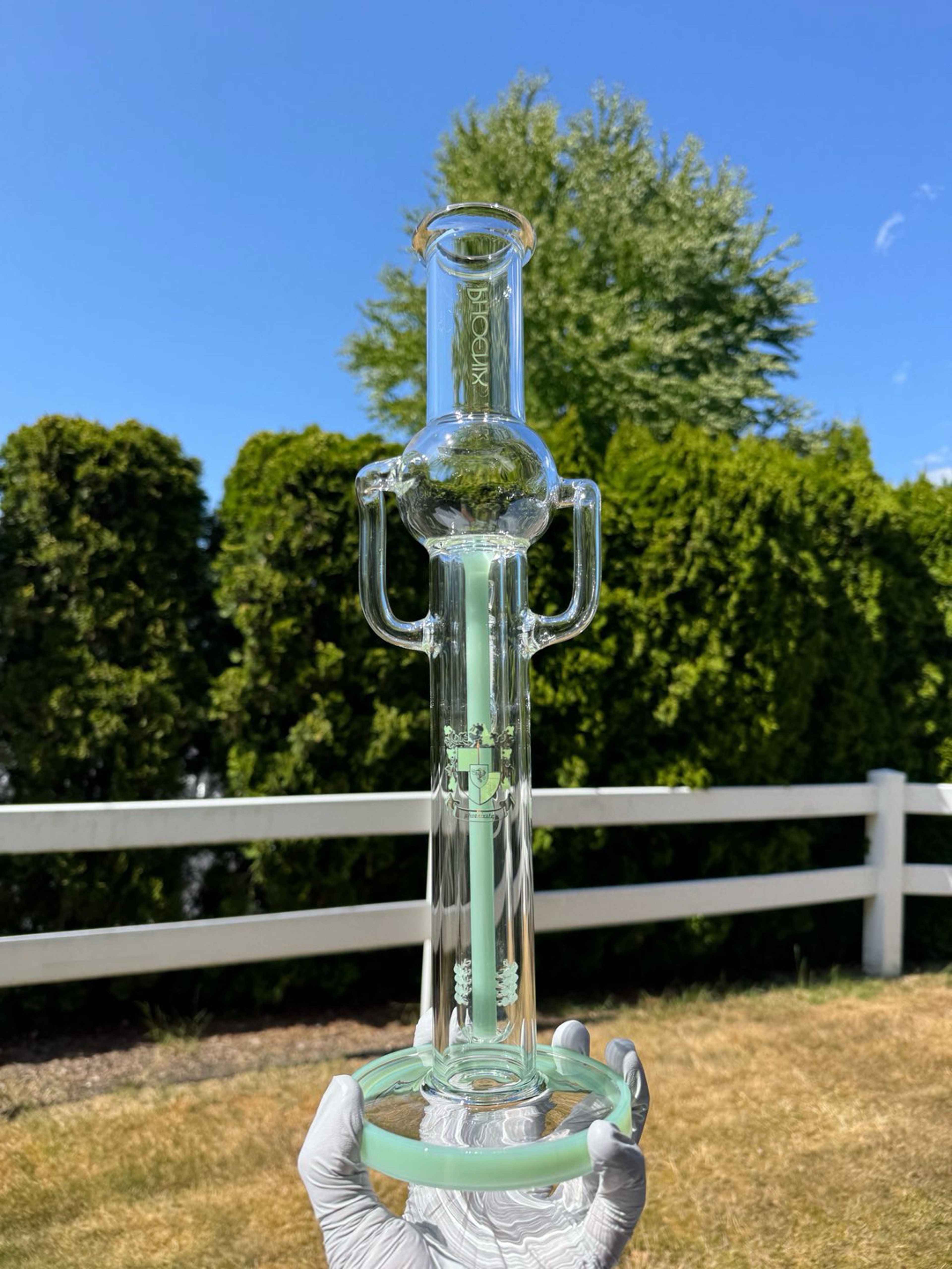 Preview pic of 15.5” 180 Grid Dual Arm Recycler Tube 18mm