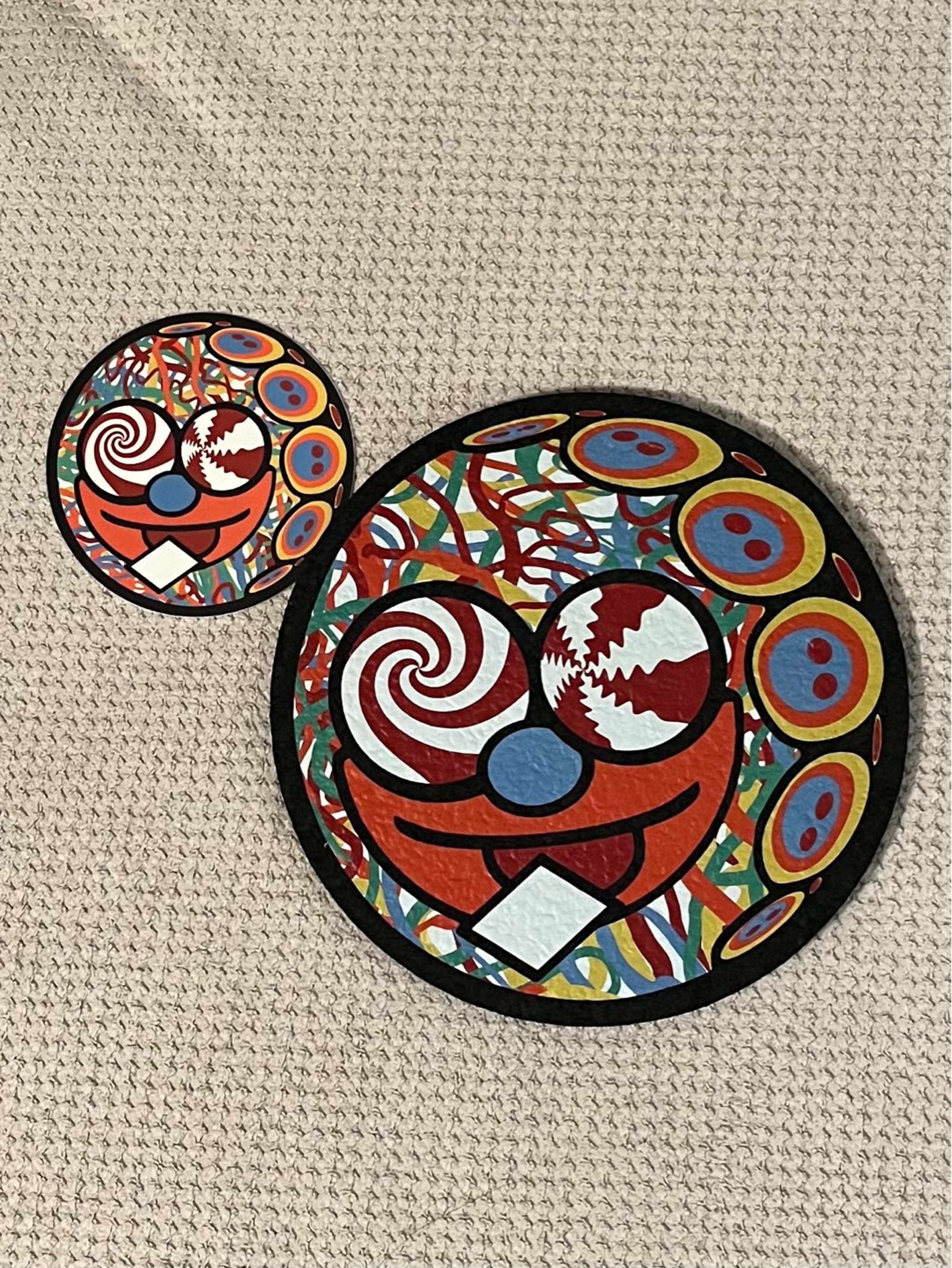 Cid Eater 8” Round Mat by Slinger x Mike Gong x Moodmats x Pyroscopic image 0