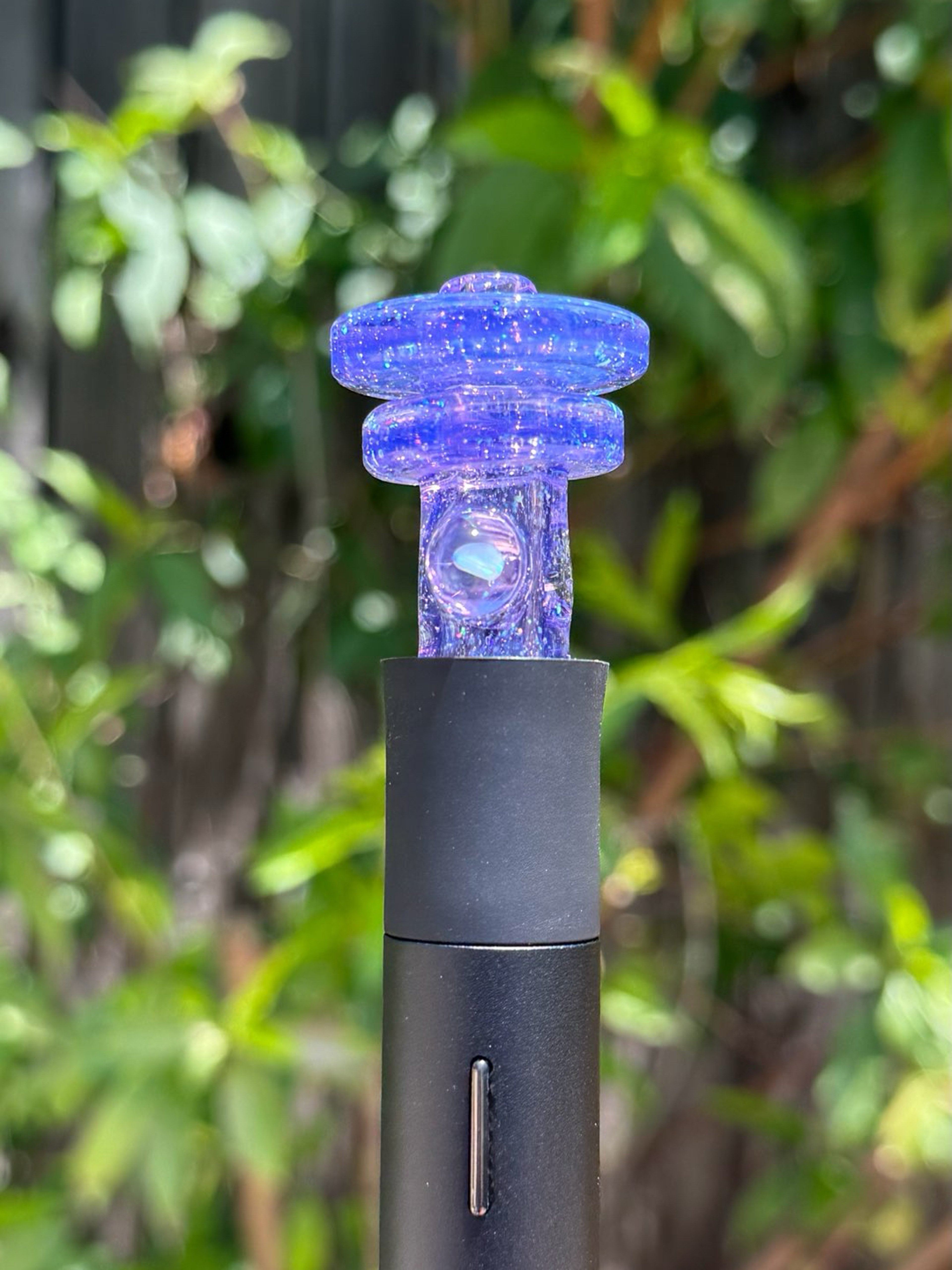 Preview pic of AJ Surf City Tubes Gold Purple Cropal with Opal Pivot Mouthpiece