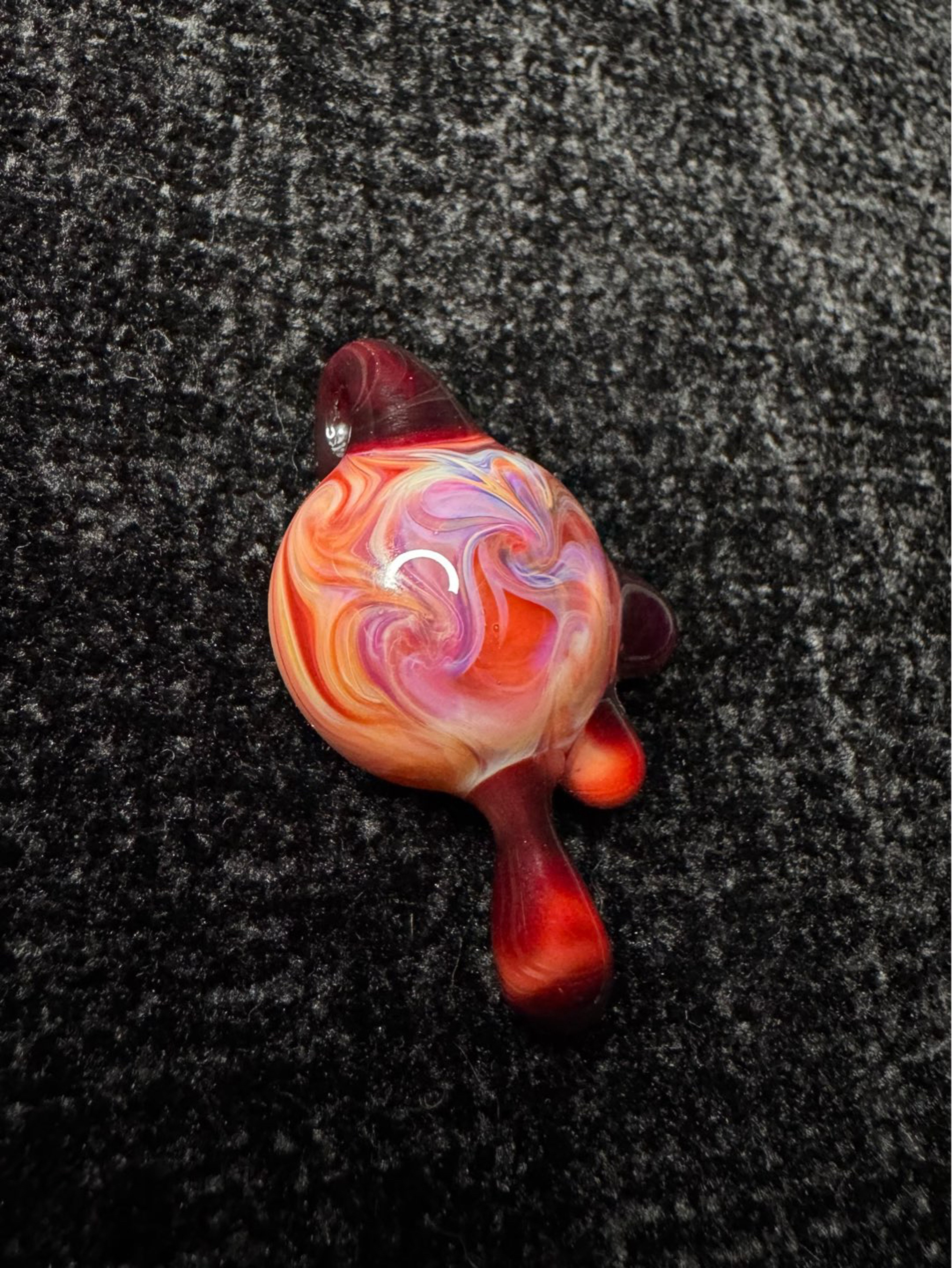 Preview pic of Ruby & Amber Purple Chaos Drip Pendant