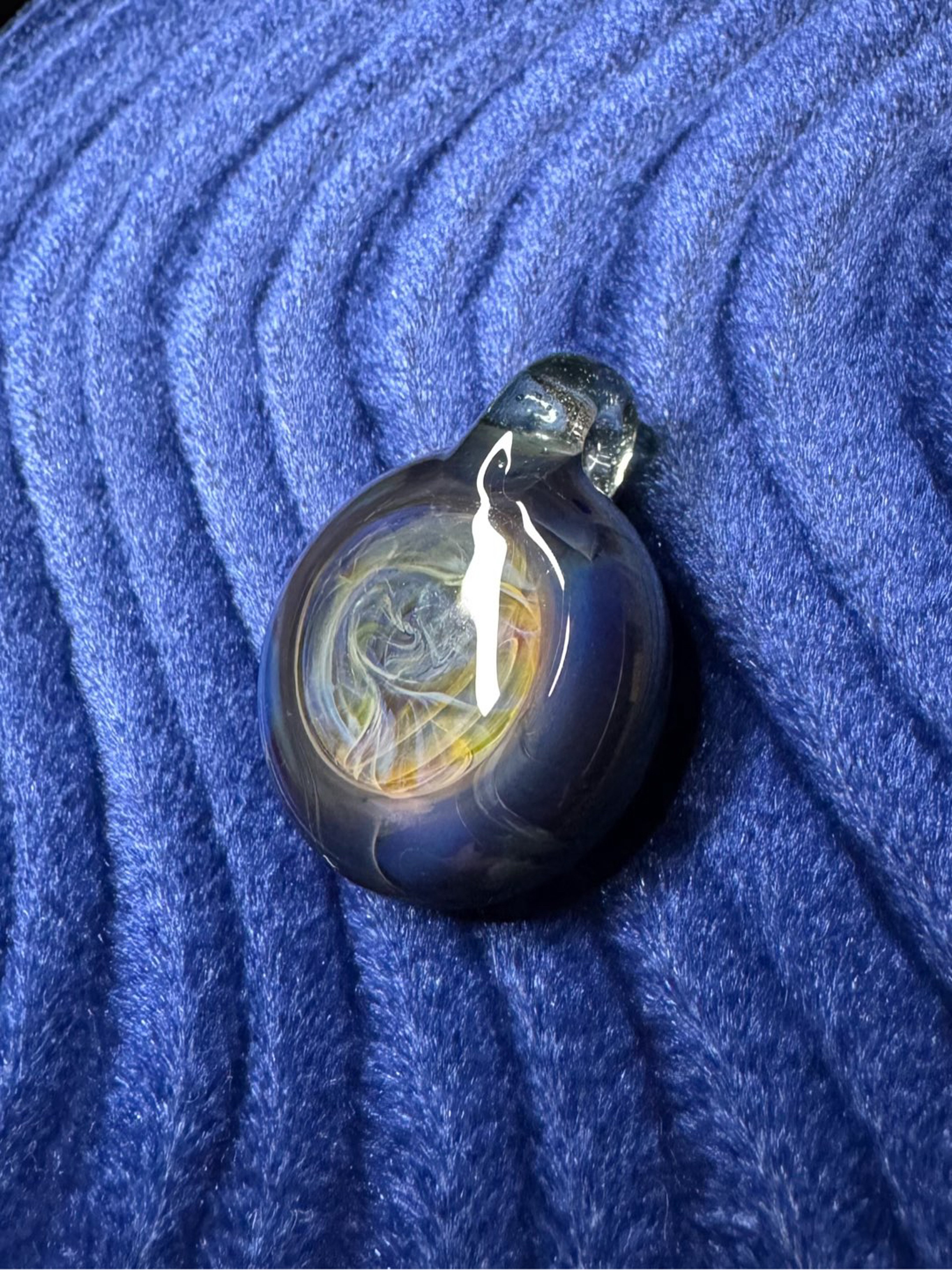 Preview pic of Light Blue Amber Purple Chaos Pendant