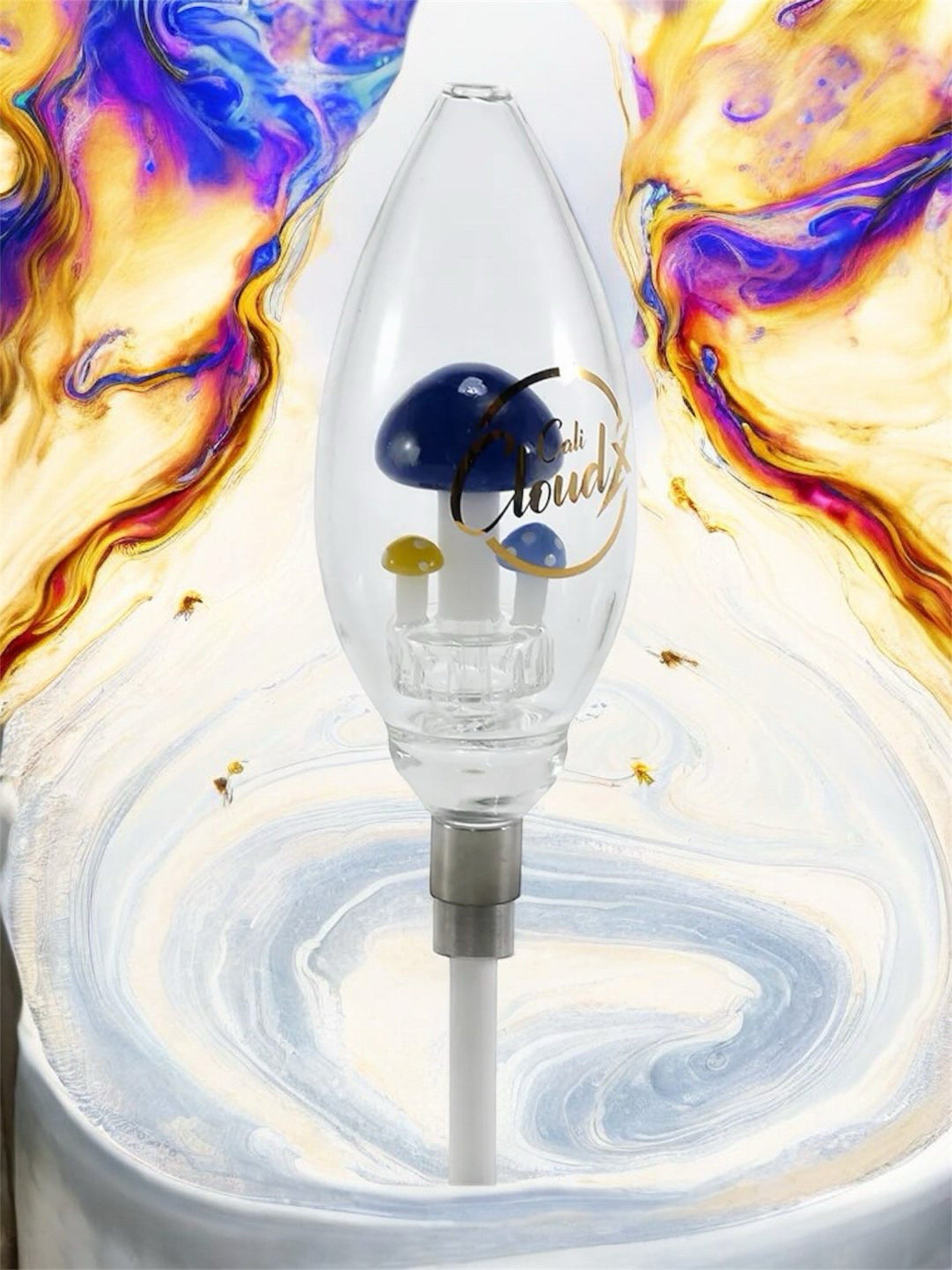 Preview pic of Cali CloudX 🫐 Big Mushroom Nectar Collector Maxi-X-Mushroom Oval Set in Blue