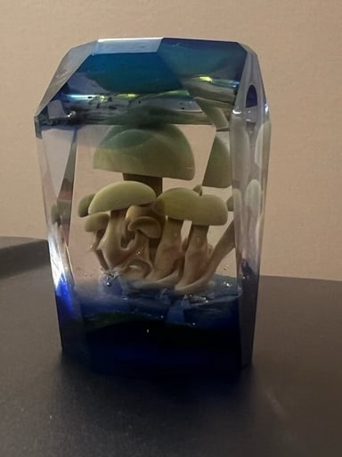 Preview pic of Large faceted Jes Durfee mushroom pendant