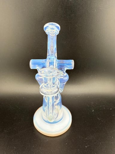 Preview pic of Domer Glass Opaline Mini Quad Recycler w/ Dumper