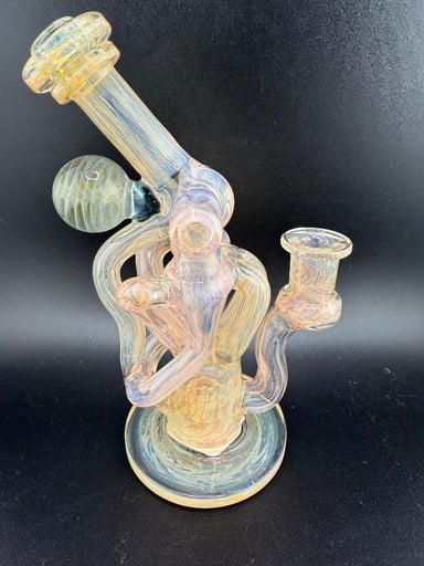 Preview pic of Domer Glass x Brando Glass Fumed Mini Quad Uptake w/ Dumper 10mm
