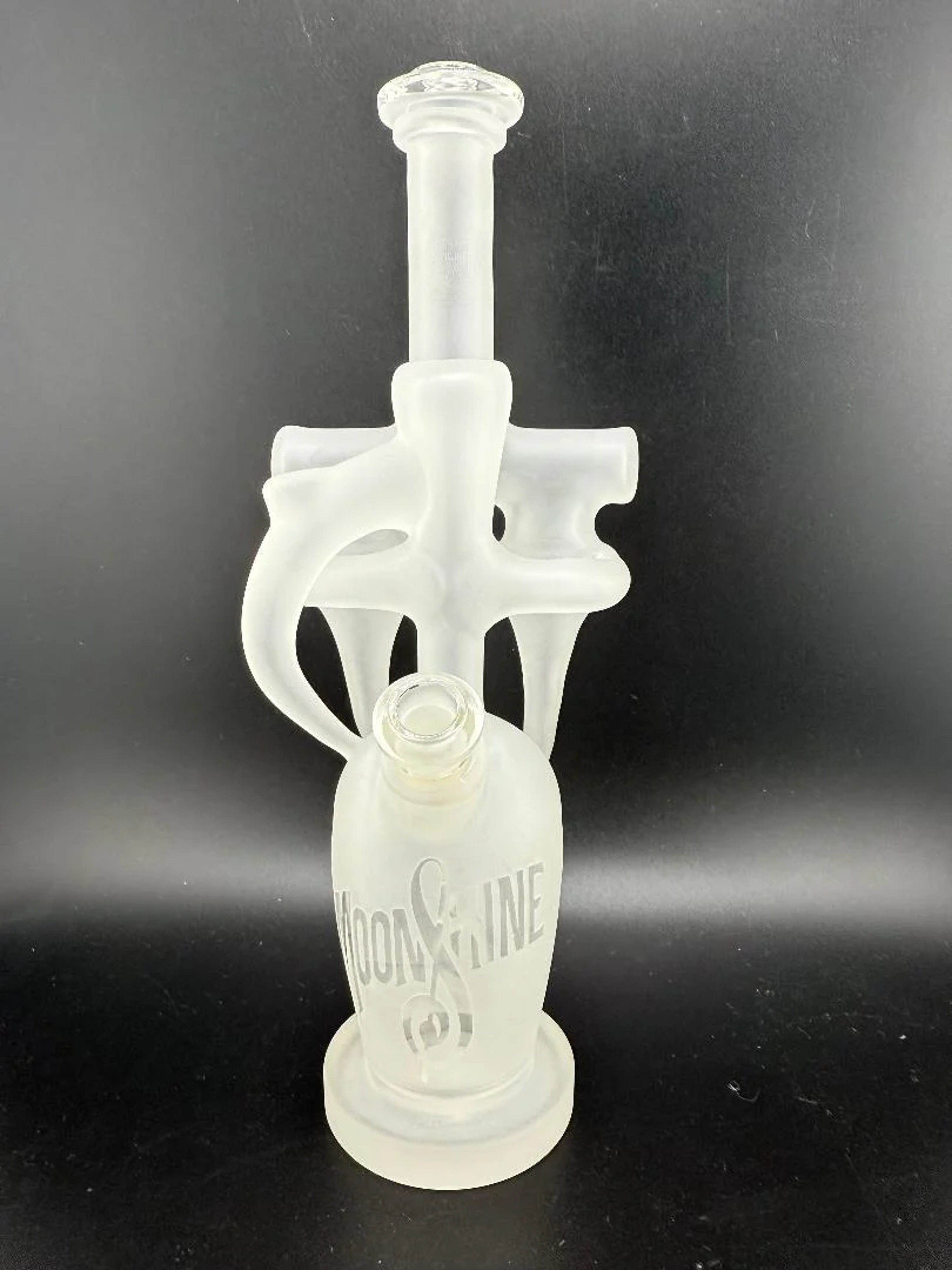 Preview pic of Domer Glass x Brando Glass MoonShine Sandblasted Double Recycler 10mm