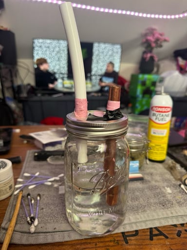 Preview pic of homemade mason jar bong