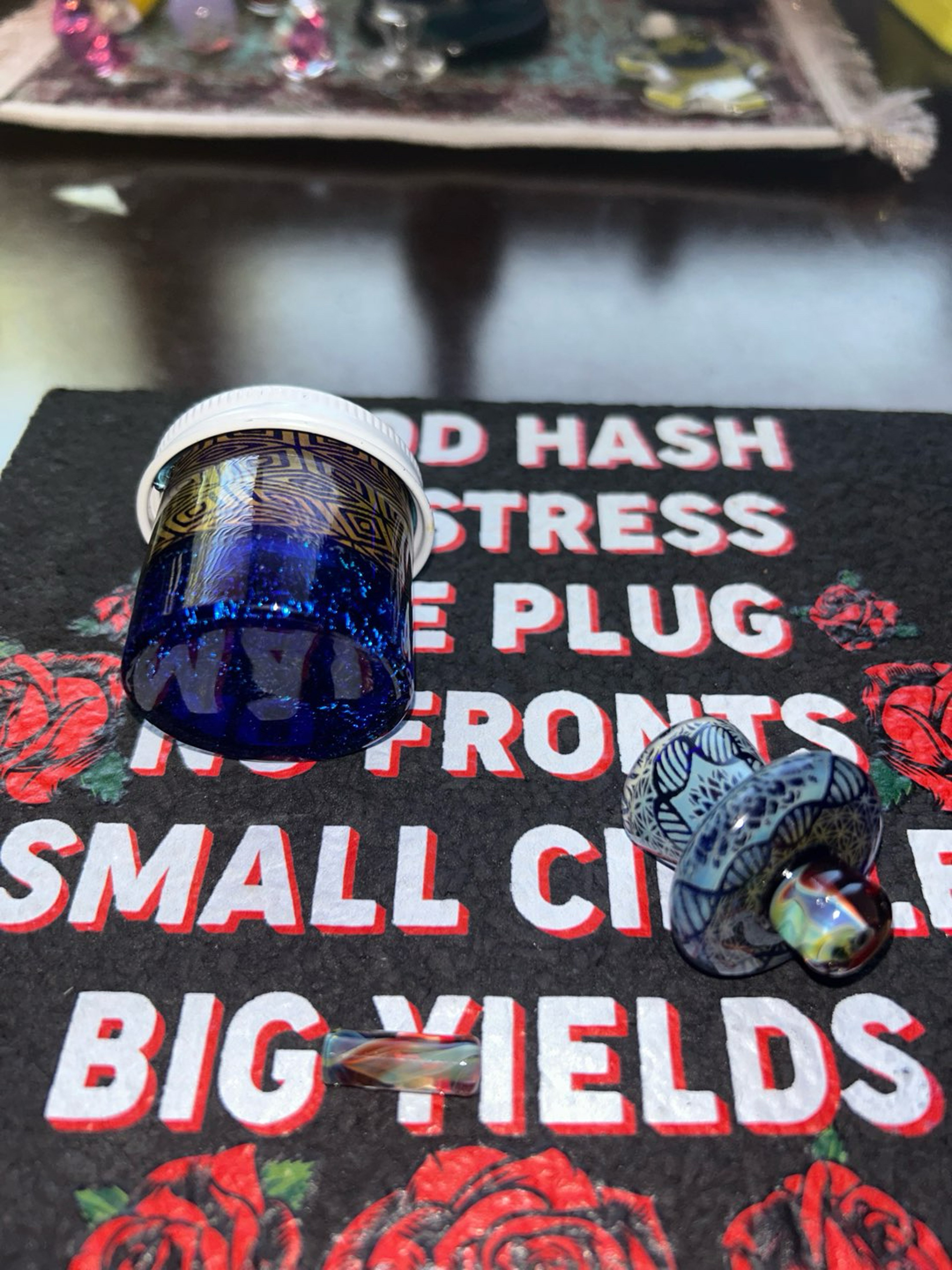 Preview pic of Taco Jesus baller 1oz jar + topper and pillar