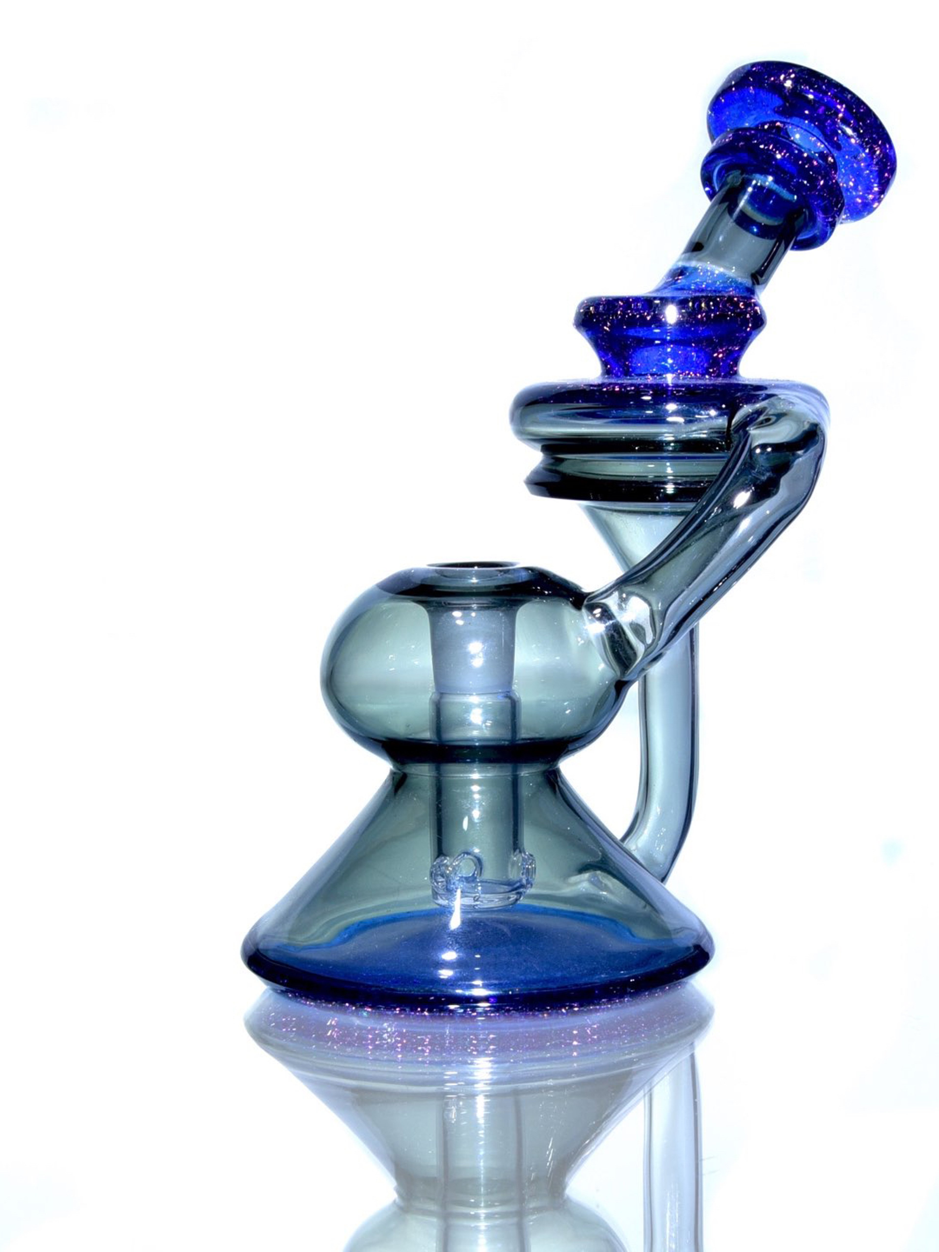 Preview pic of Michael Shea - Single-uptake Dewaar Recycler - Fire Dichro Cobalt/Dusk - 10mm Female