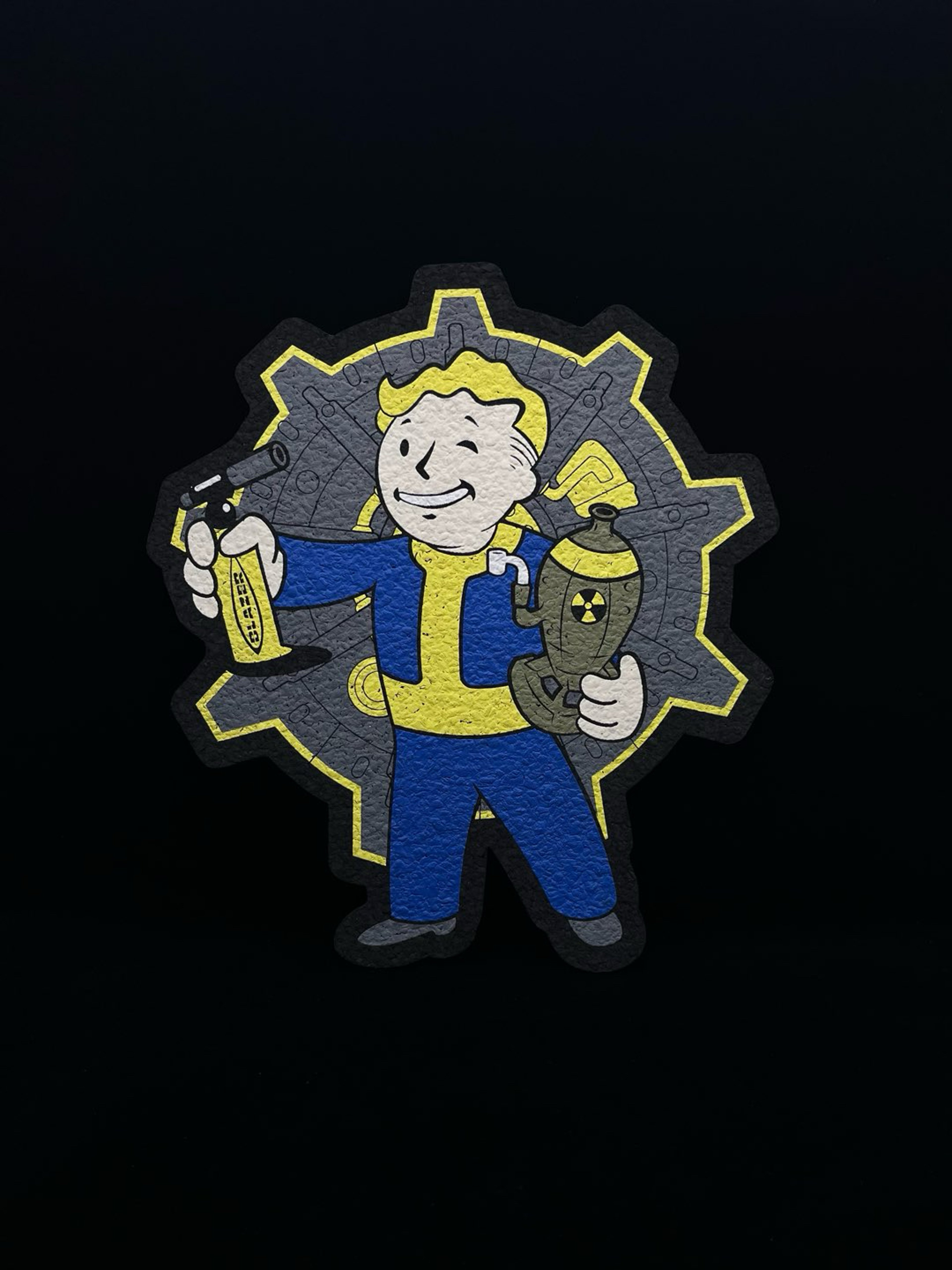 Preview pic of le55 Fallout Vault Boy Mat by Hippie Hussle x Winemiller x Moodmats