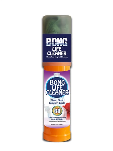 Preview pic of Repel-Aide Bong Life Cleaner 12oz Bottle Kit with Cup Cap, Microfiber Towel, Particles & Solution