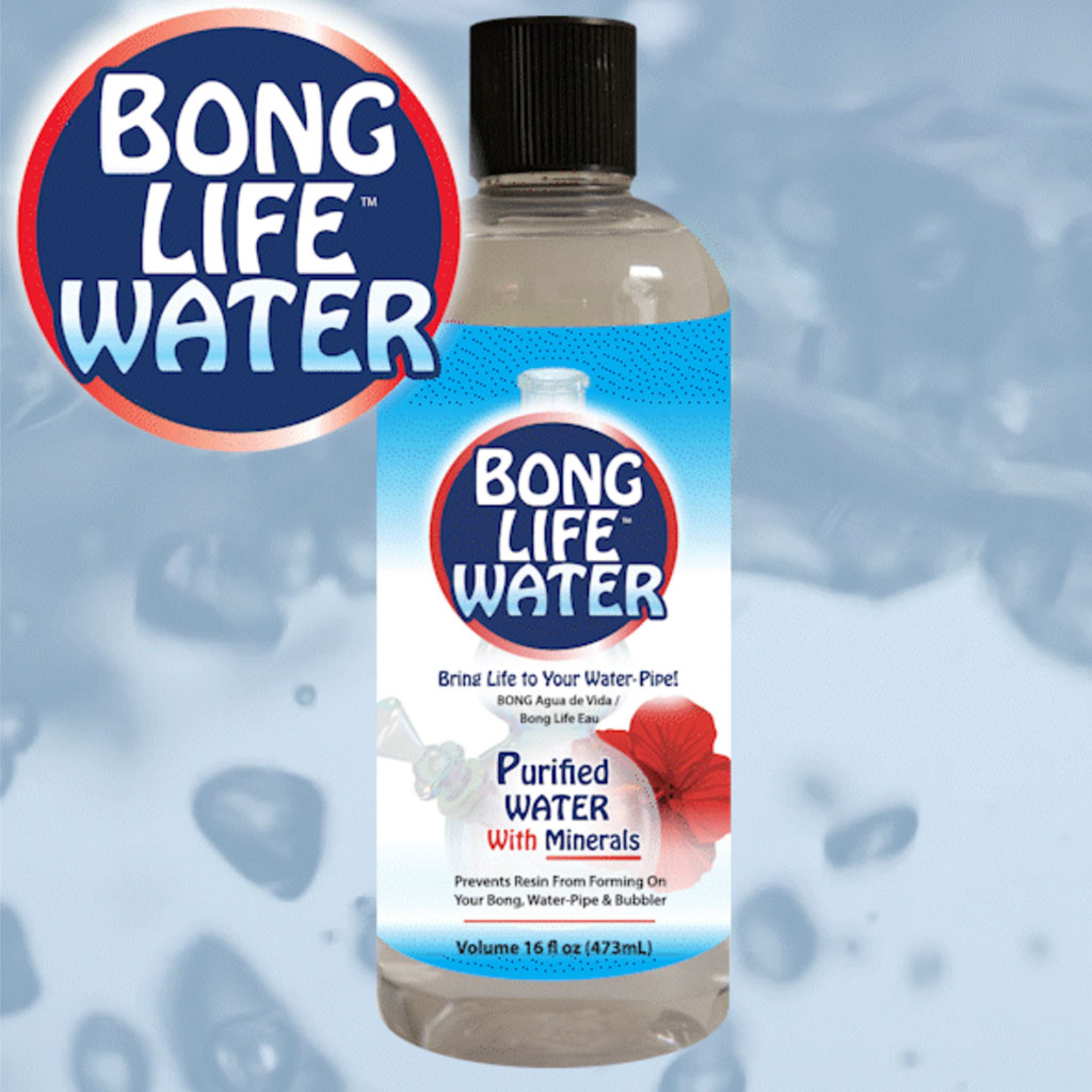 Preview pic of Repel-Aide Bong Life Water 16oz