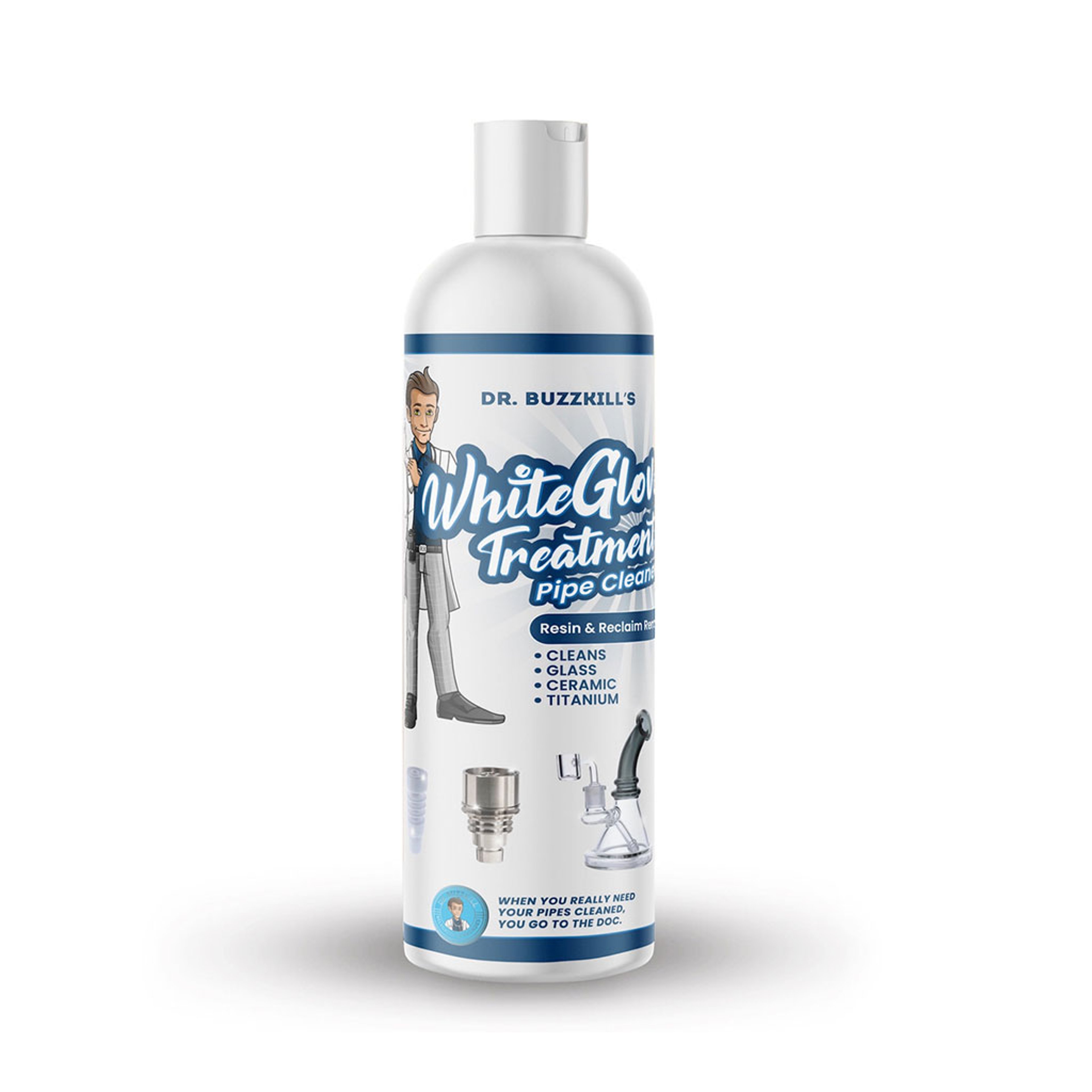 Preview pic of Dr. Buzzkill's White Glove Treatment Pipe Cleaner 16oz
