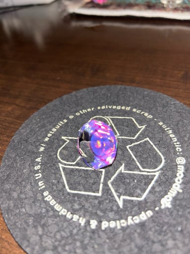 Preview pic of Murdoc purple slurper topper w/ opal inlay
