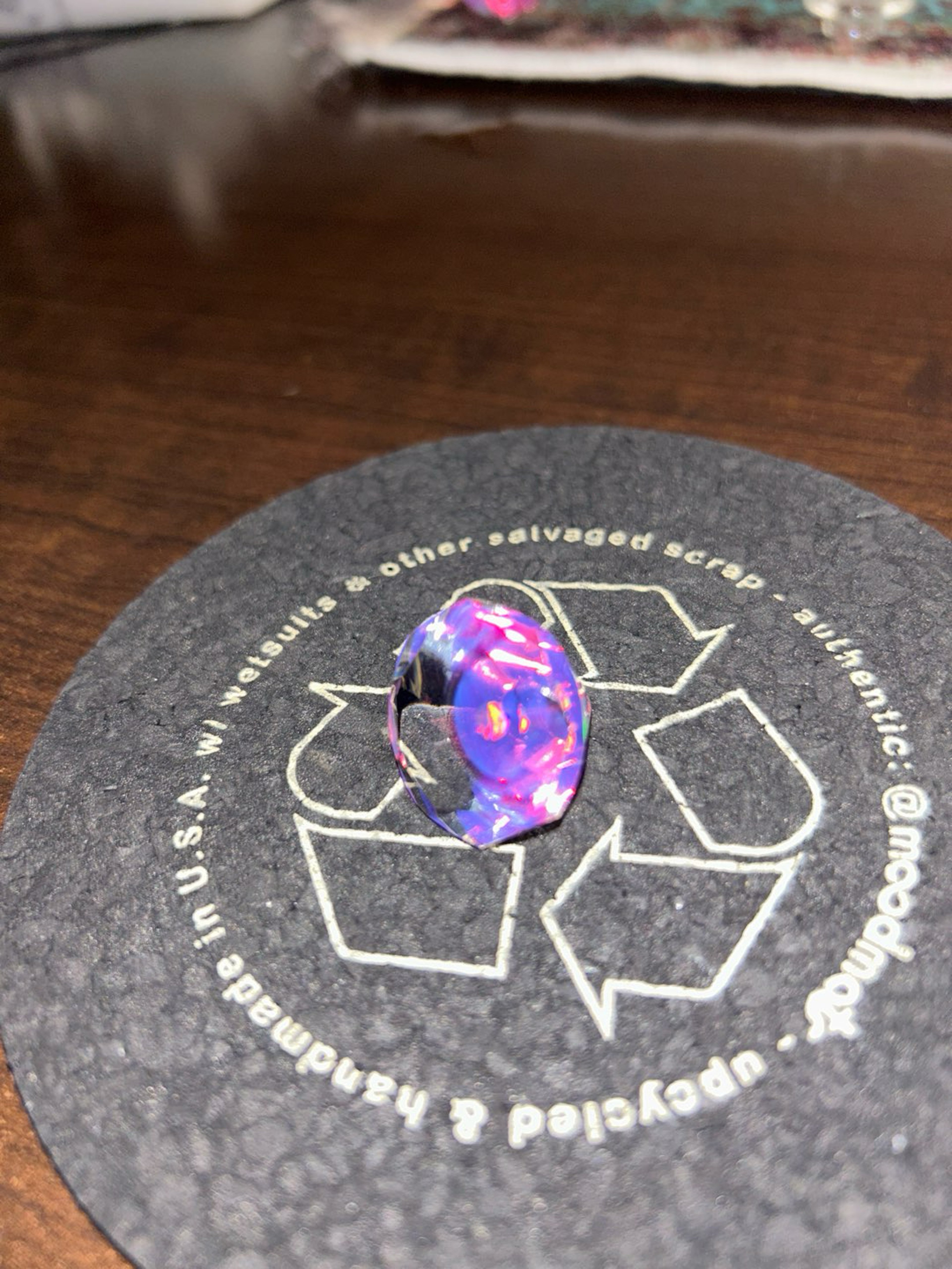 Preview pic of Murdoc purple slurper topper w/ opal inlay