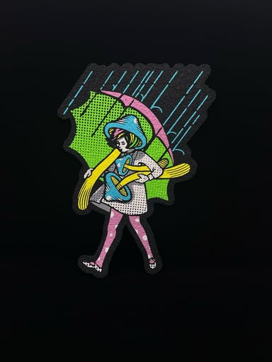 Preview pic of Neon Shroom Girl Mat by Slinger x Moodmats