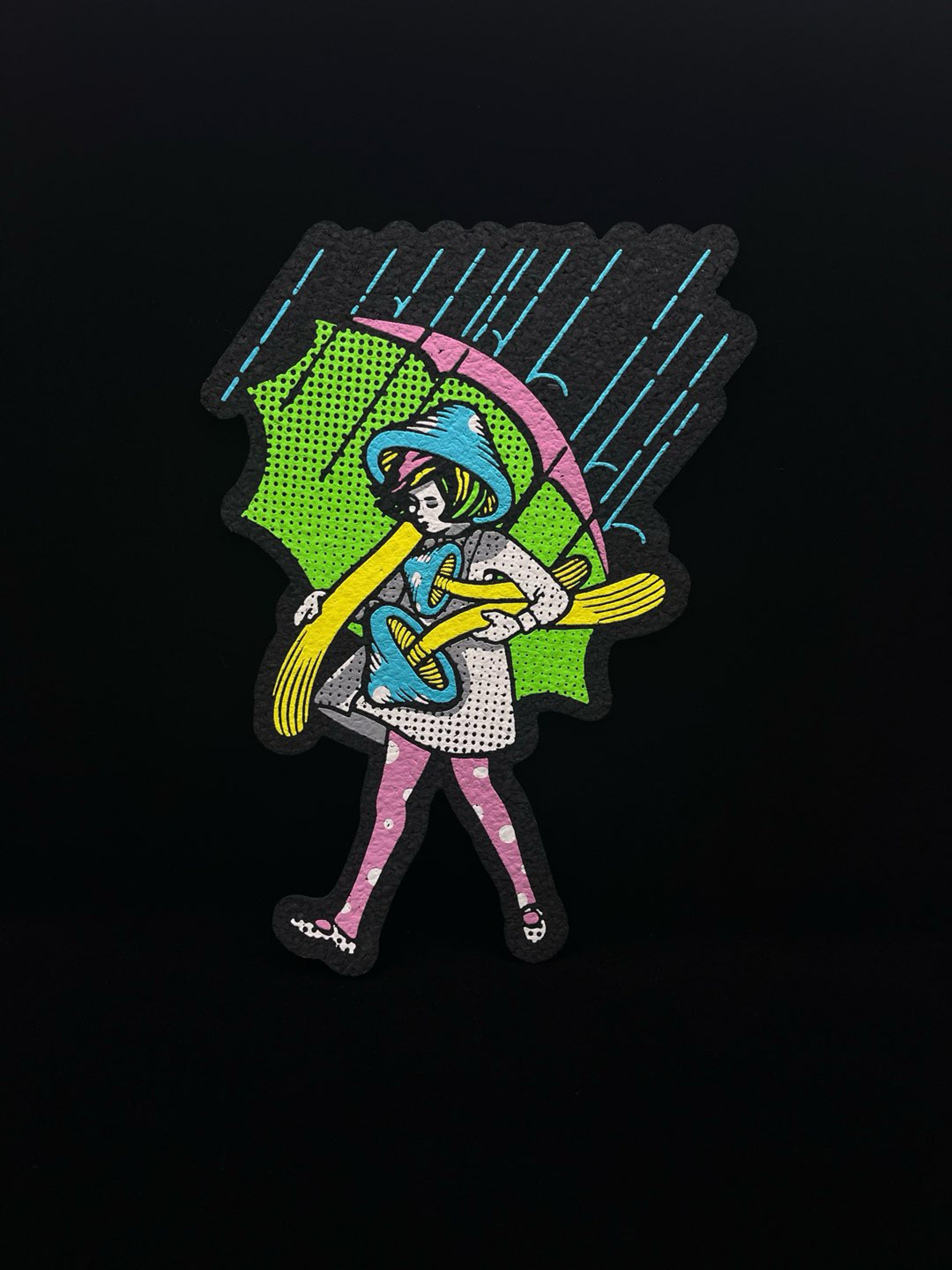 Neon Shroom Girl Mat by Slinger x Moodmats image 0