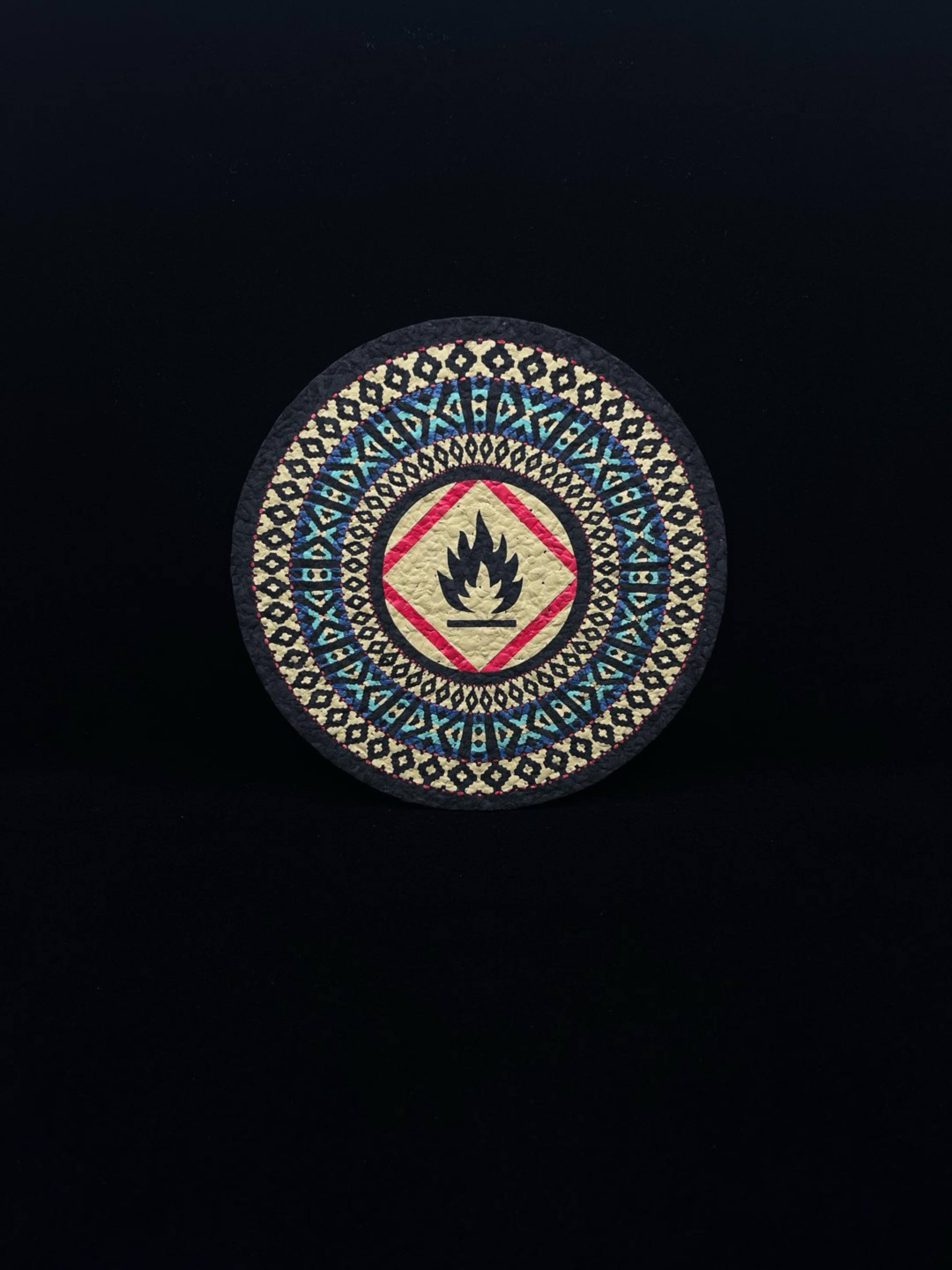 Preview pic of RARE Pyroscopic 8” Round Mat by Moodmats x Pyroscopic