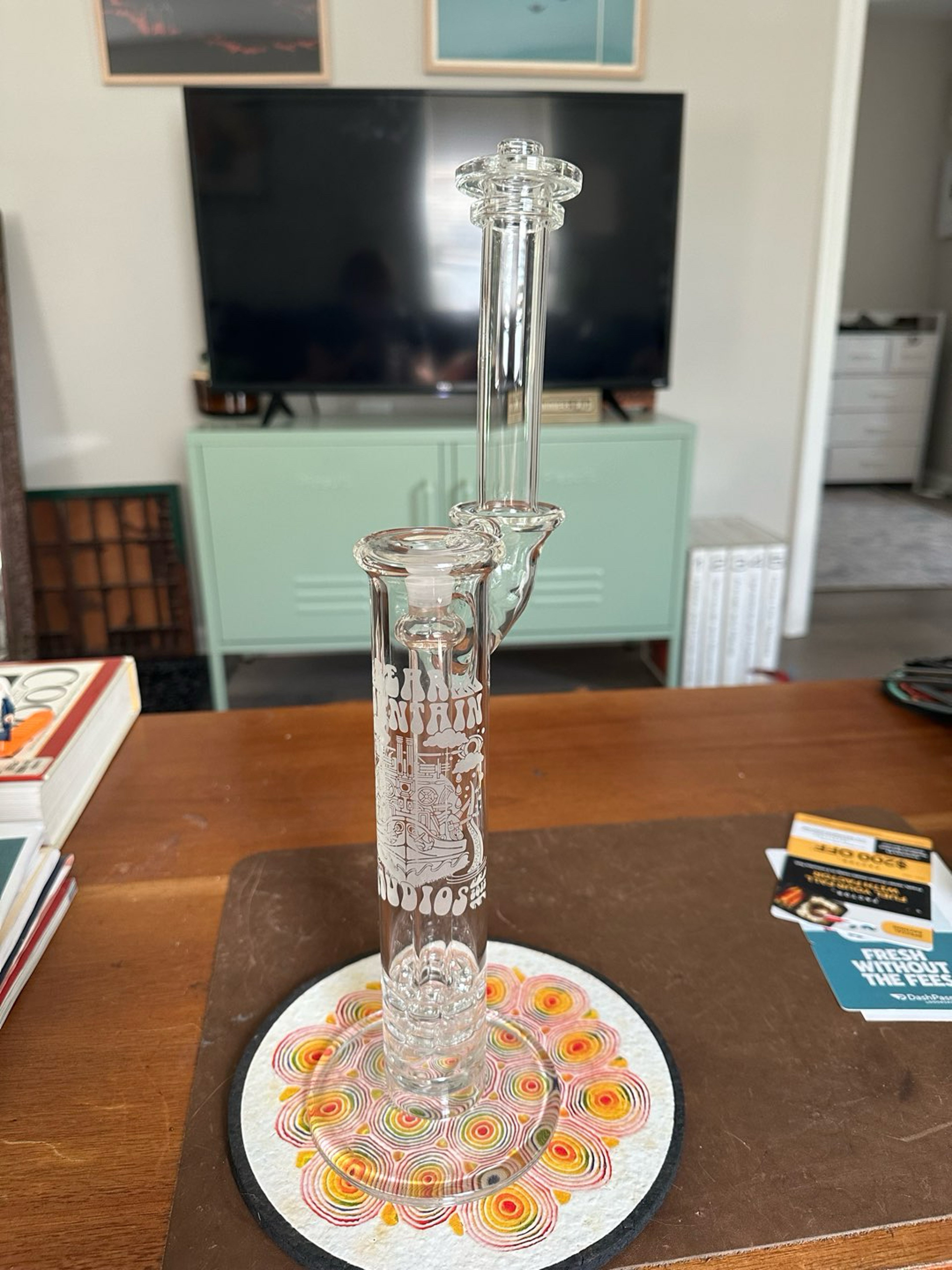 Preview pic of BMS Clear 14mm Ratchet Perc Bub and 10mm mini cavalier