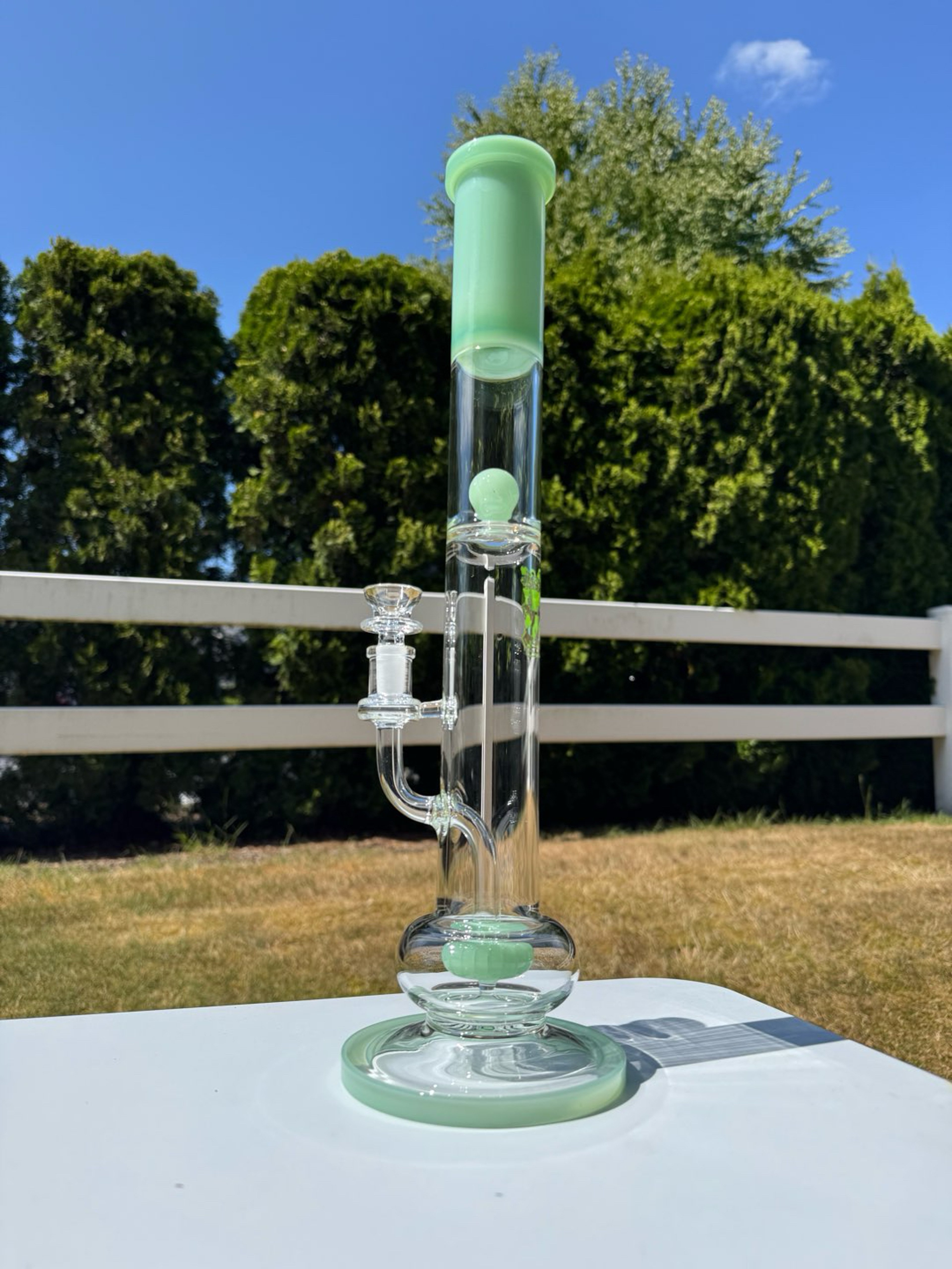 Preview pic of 16.5” Green 44mm Straight Tube 14mm
