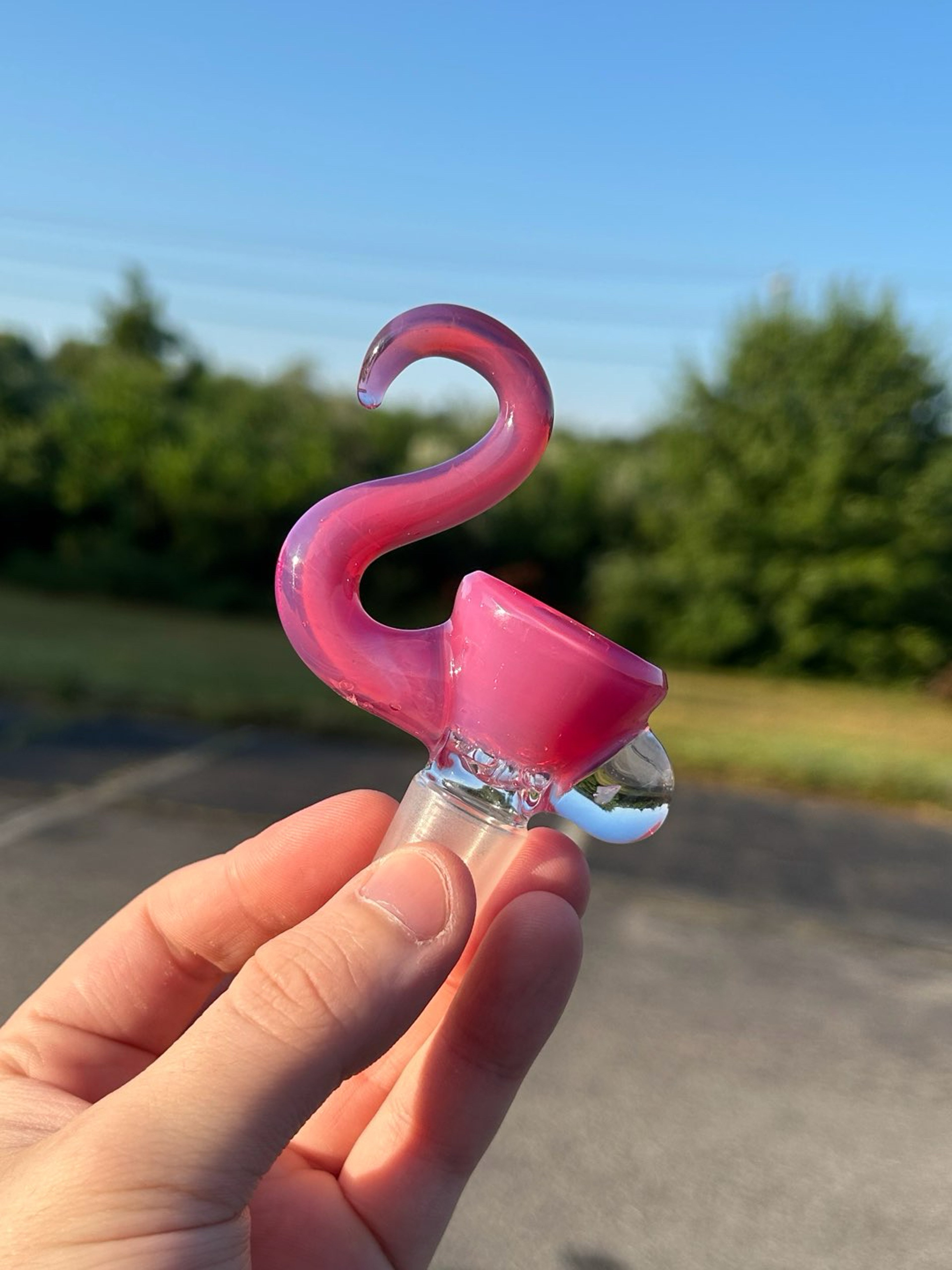 Preview pic of 4 Hole Opal McTrivish Flamingo 18mm Slide / Bowl