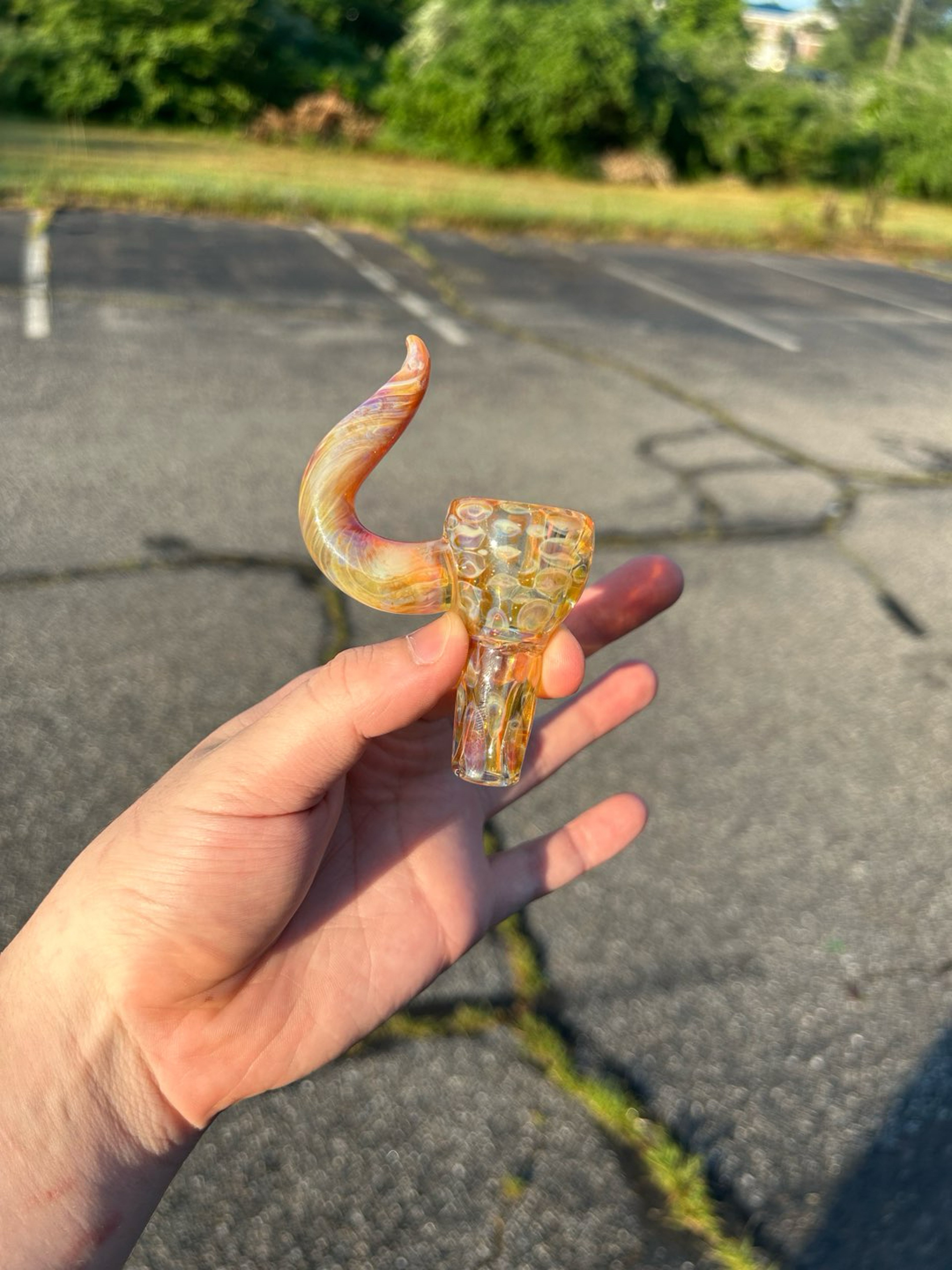 Preview pic of 4 Hole GBG Fumed Amber Purple 18mm Slide