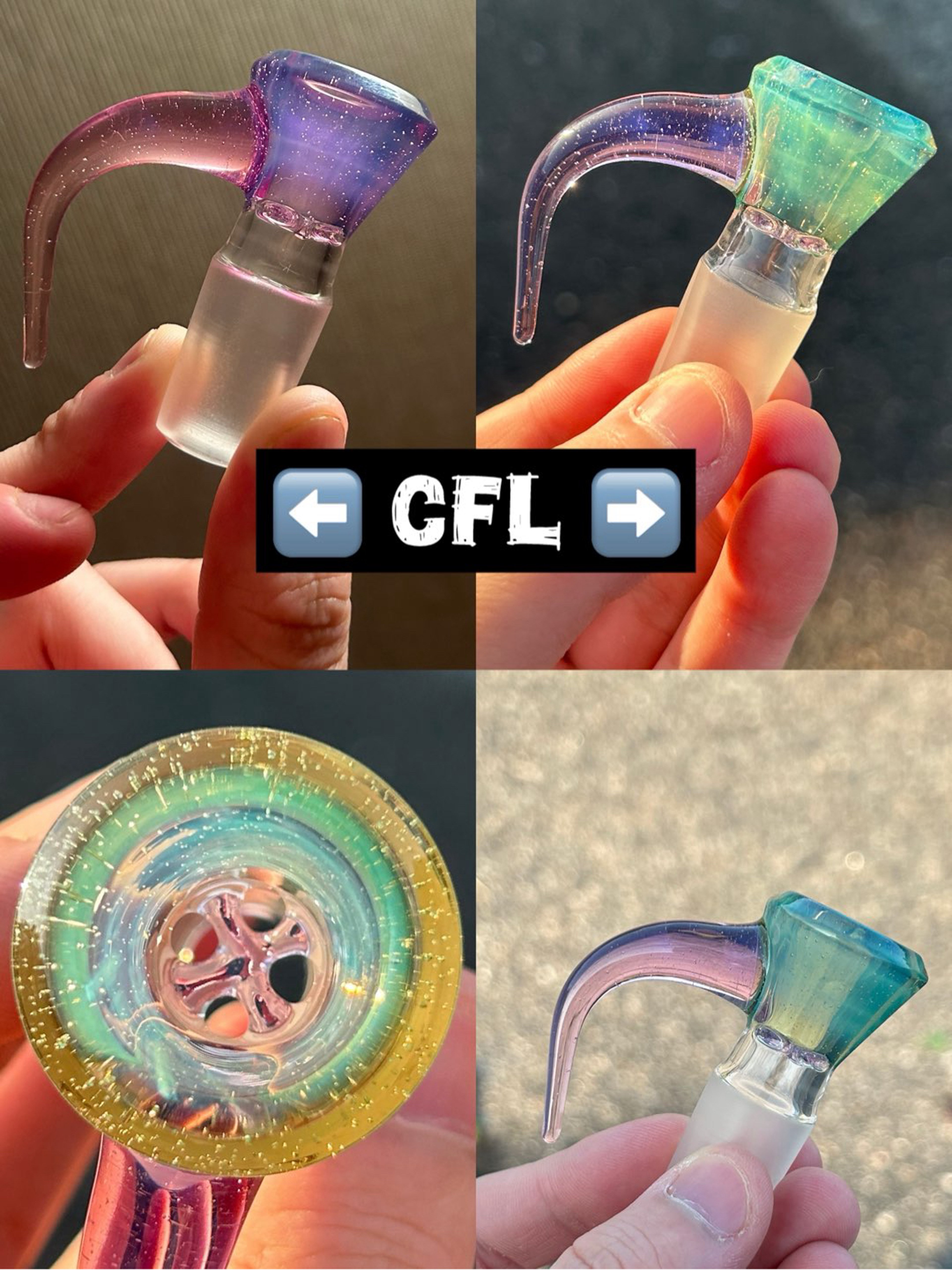 Preview pic of 4 Hole CFL Back Home Glass 18mm Slide