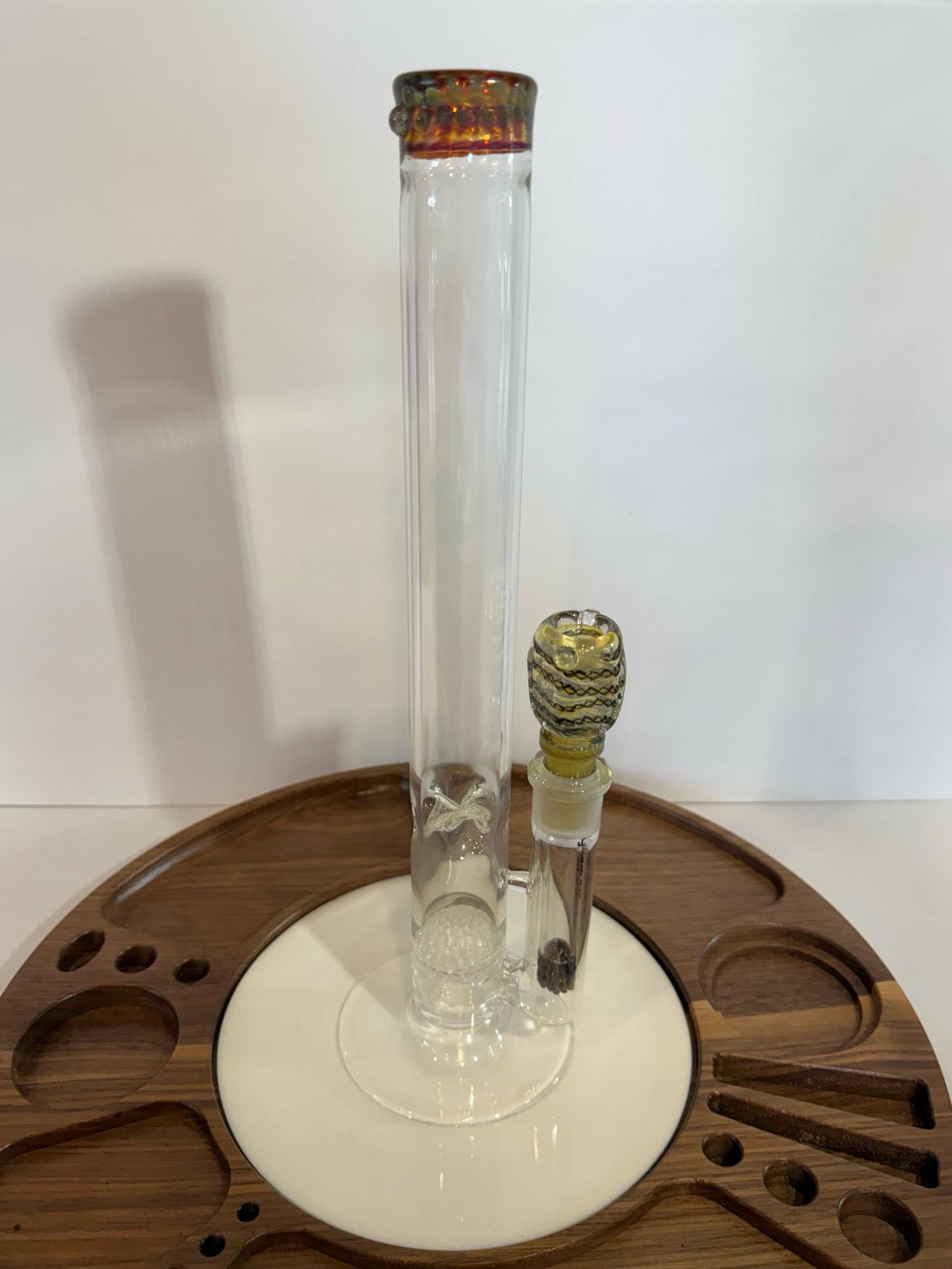 Preview pic of Handmade 16 in Straight Tube Bong w/ Honeycomb Percolator