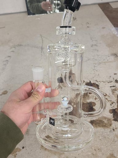 Preview pic of Sky Glass Quantum Klein Recycler with crushed opal mouthpiece