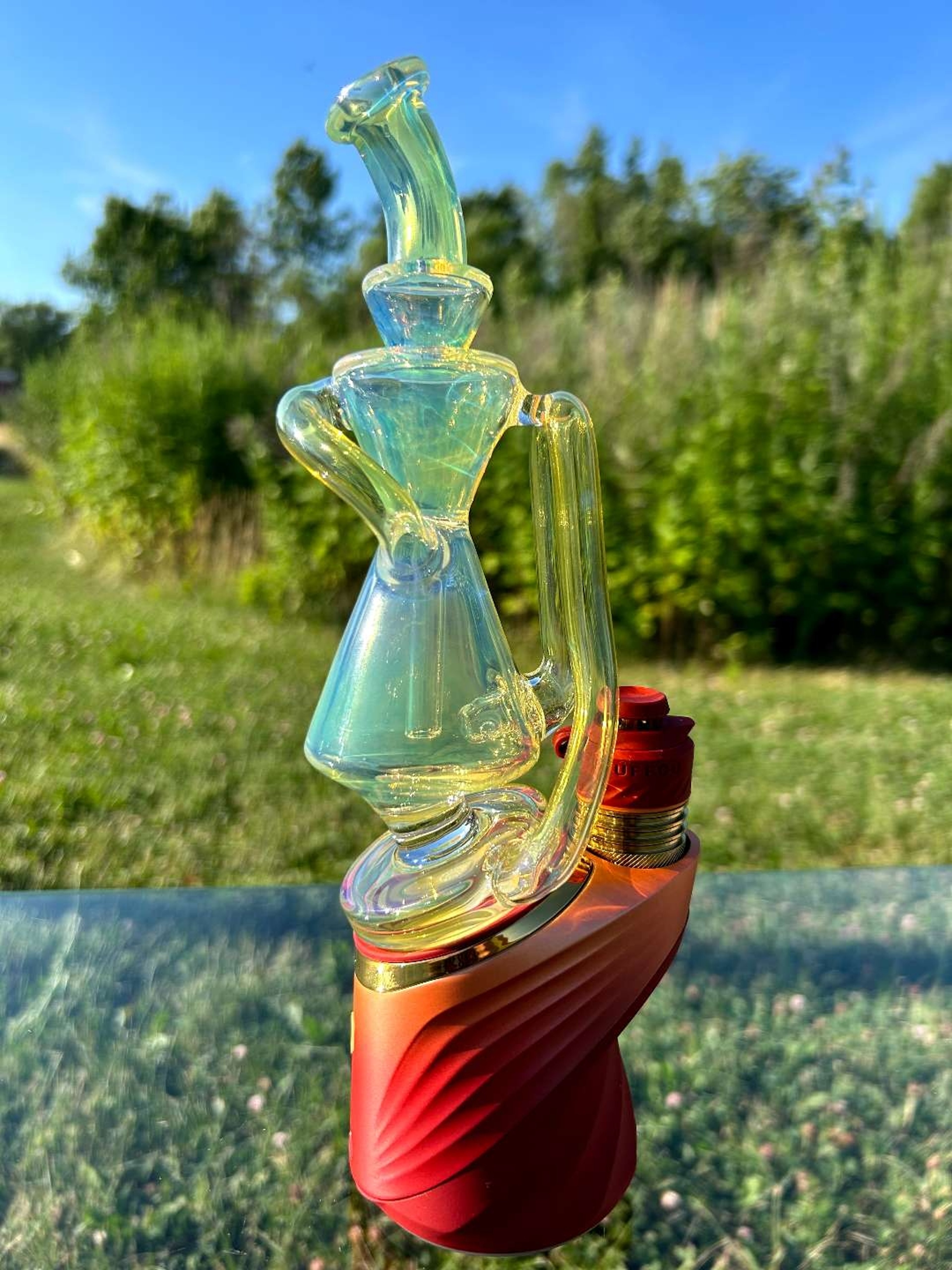 Preview pic of Greek Glass Puffco Peak Recycler Attachment