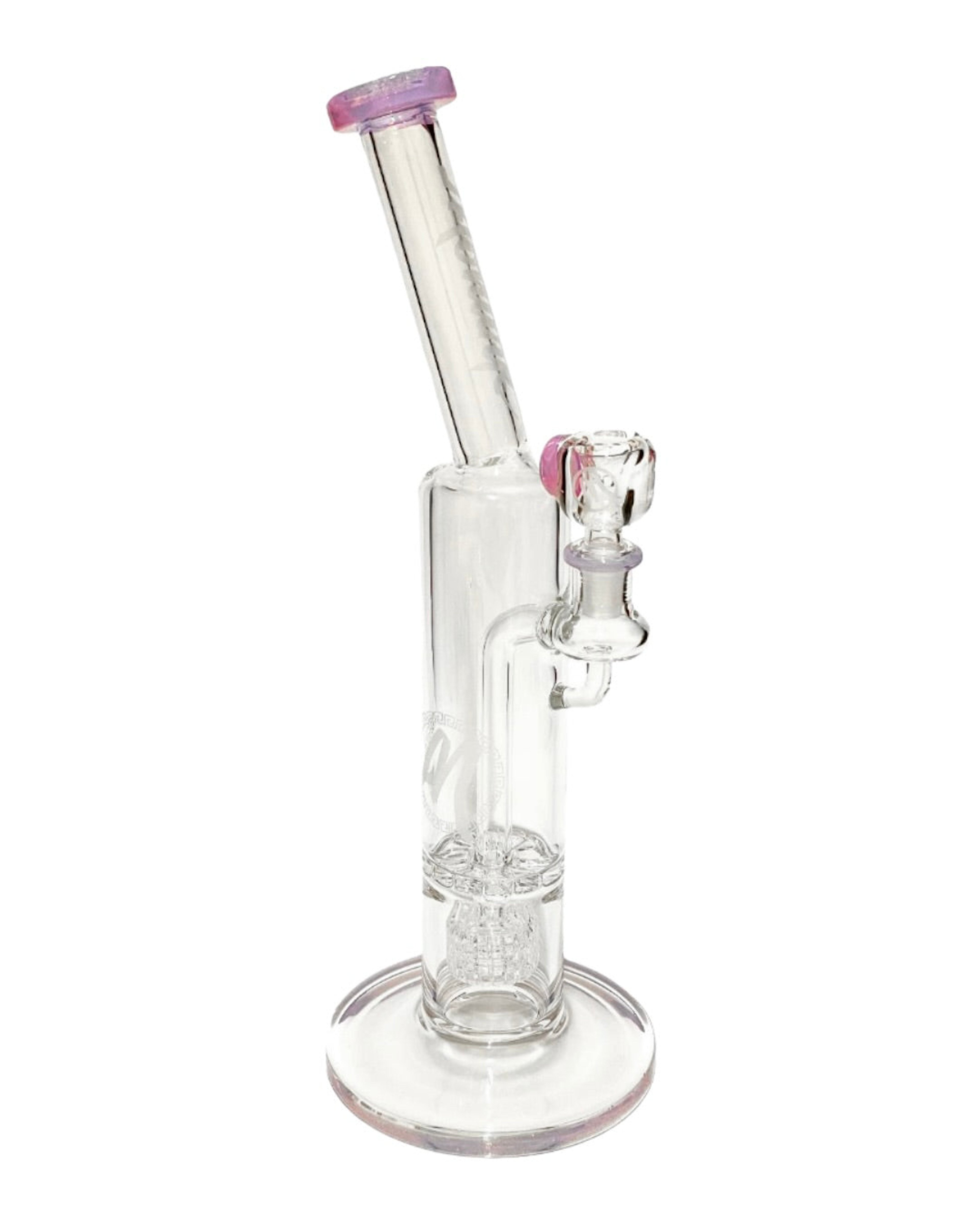 Monark Clear Ratchet Double Perc Bong image 0
