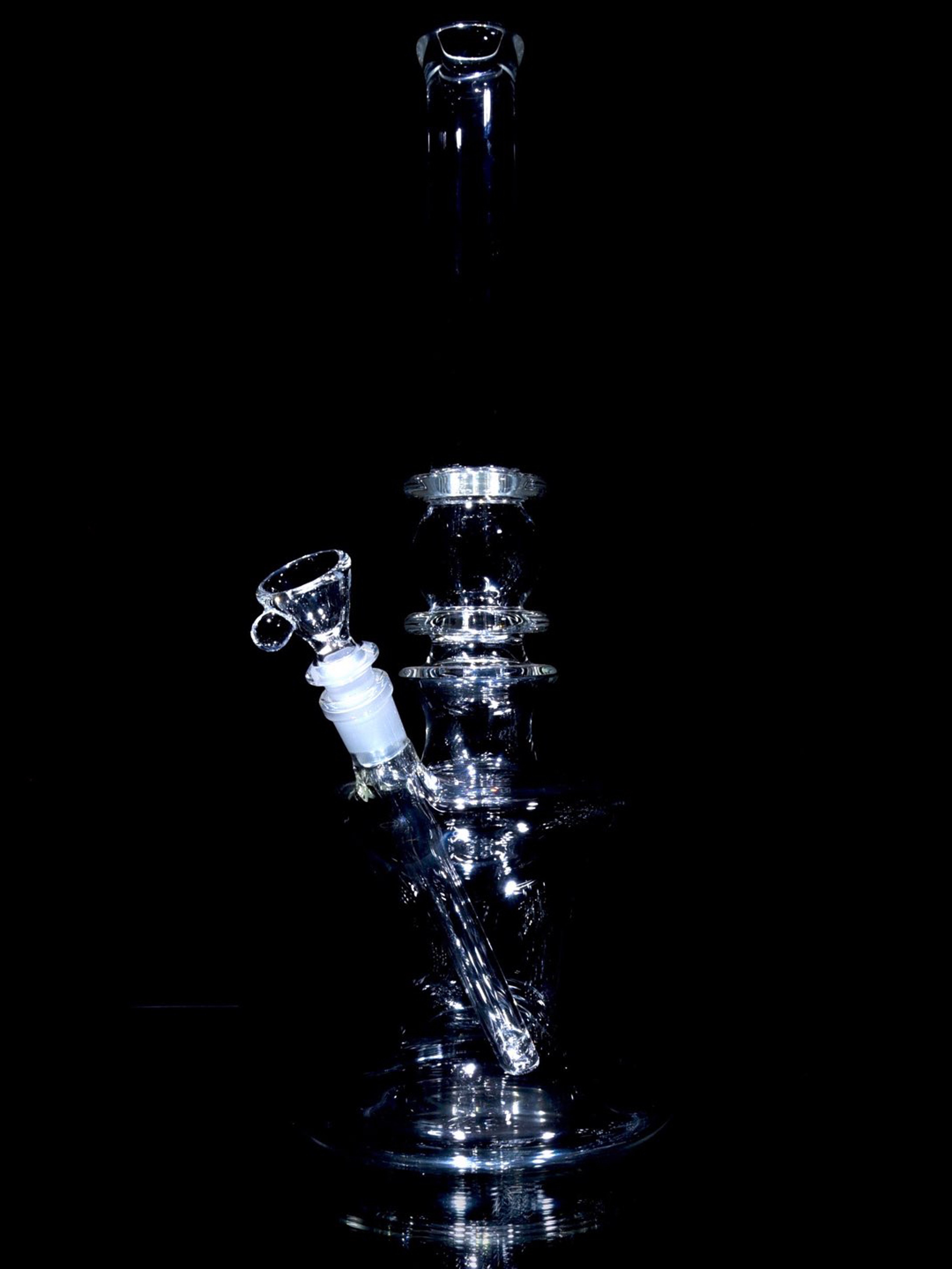 Preview pic of Casey Jenkins - Removable Gridded Stemline Downstem Flower Tube w/ Martini Slide - Clear - 14mm Female