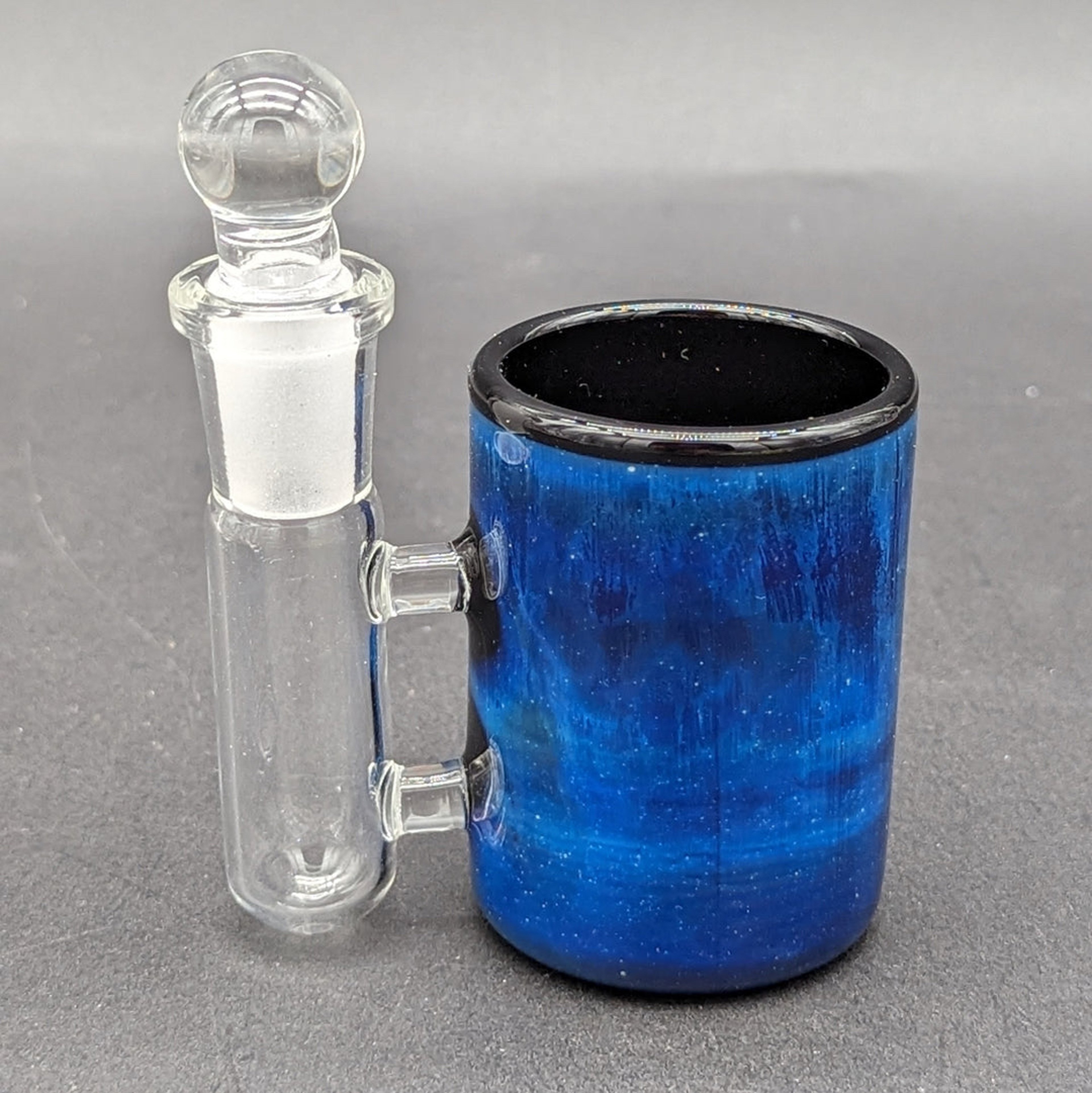 Preview pic of HANDBLOWN GREEK GLASS GALACTIC Q-TIP AND ISO HOLDER