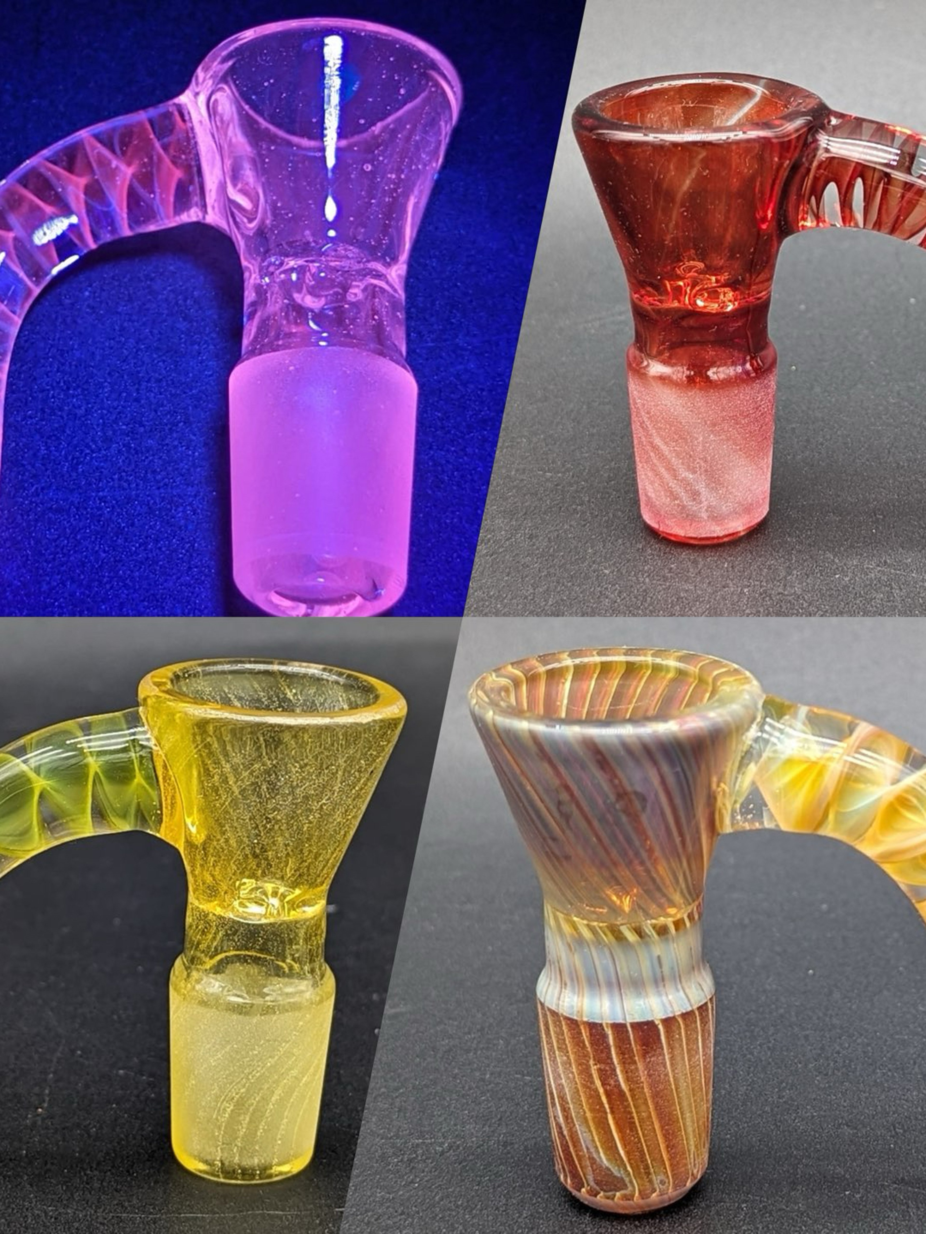 Preview pic of FULLY WORKED GREEK GLASS 18MM 4 HOLE SLIDE