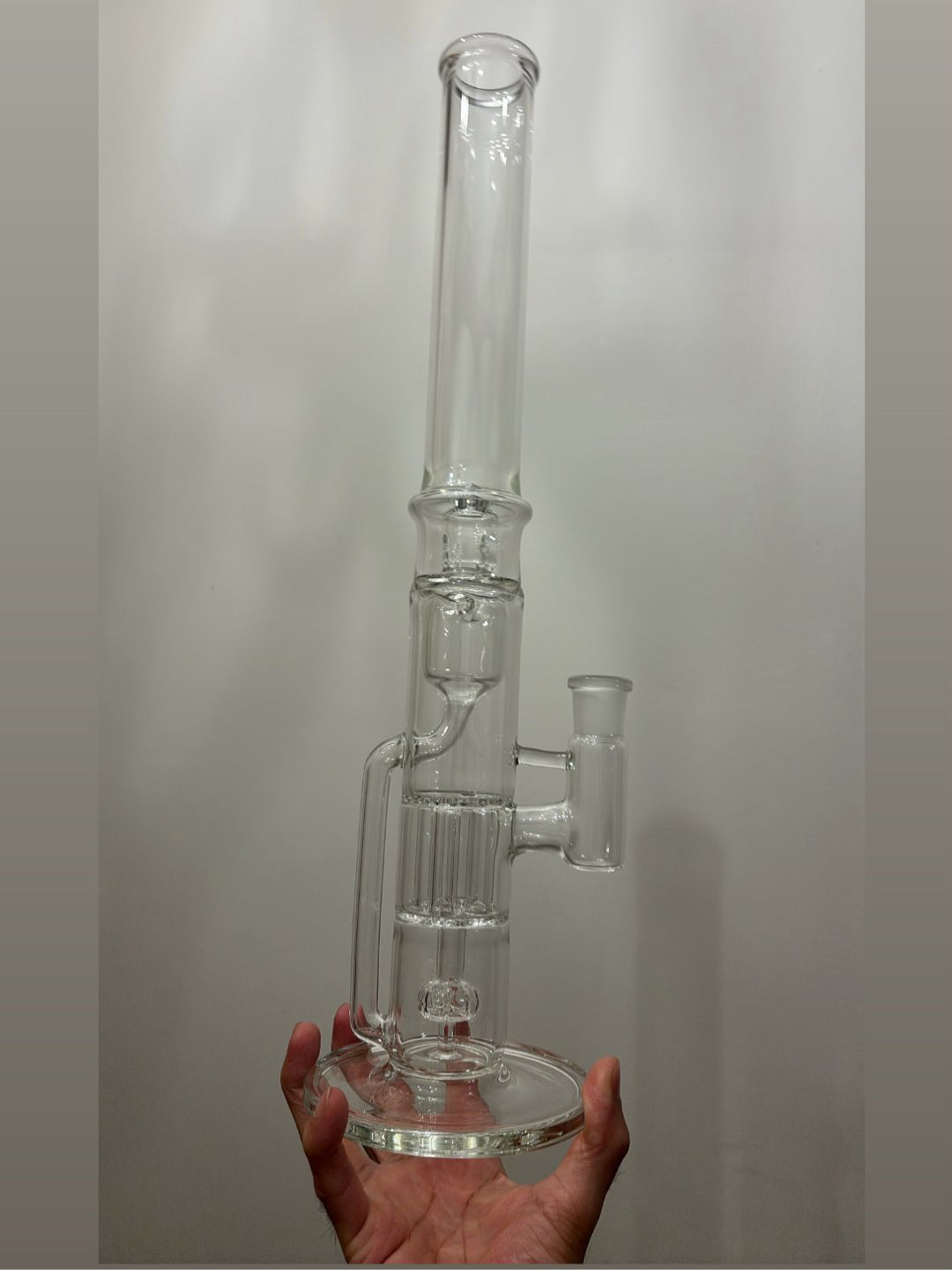 Preview pic of Gobs glass pillar torus recycler with splash guard