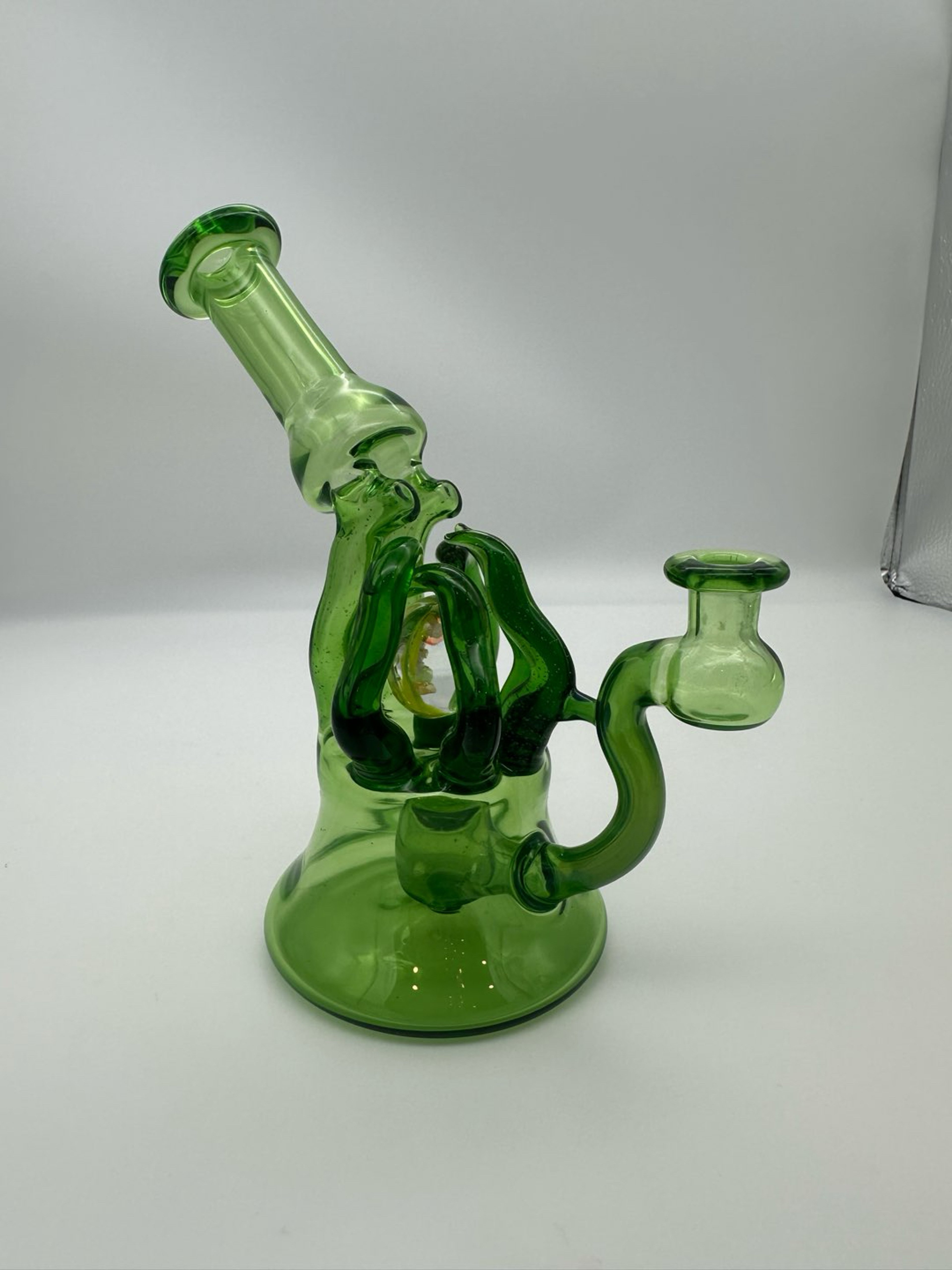 Preview pic of Hunter S Glass Rig — Portland Green, Plantphibian, & Haterade w/ Plant Cell Murrini
