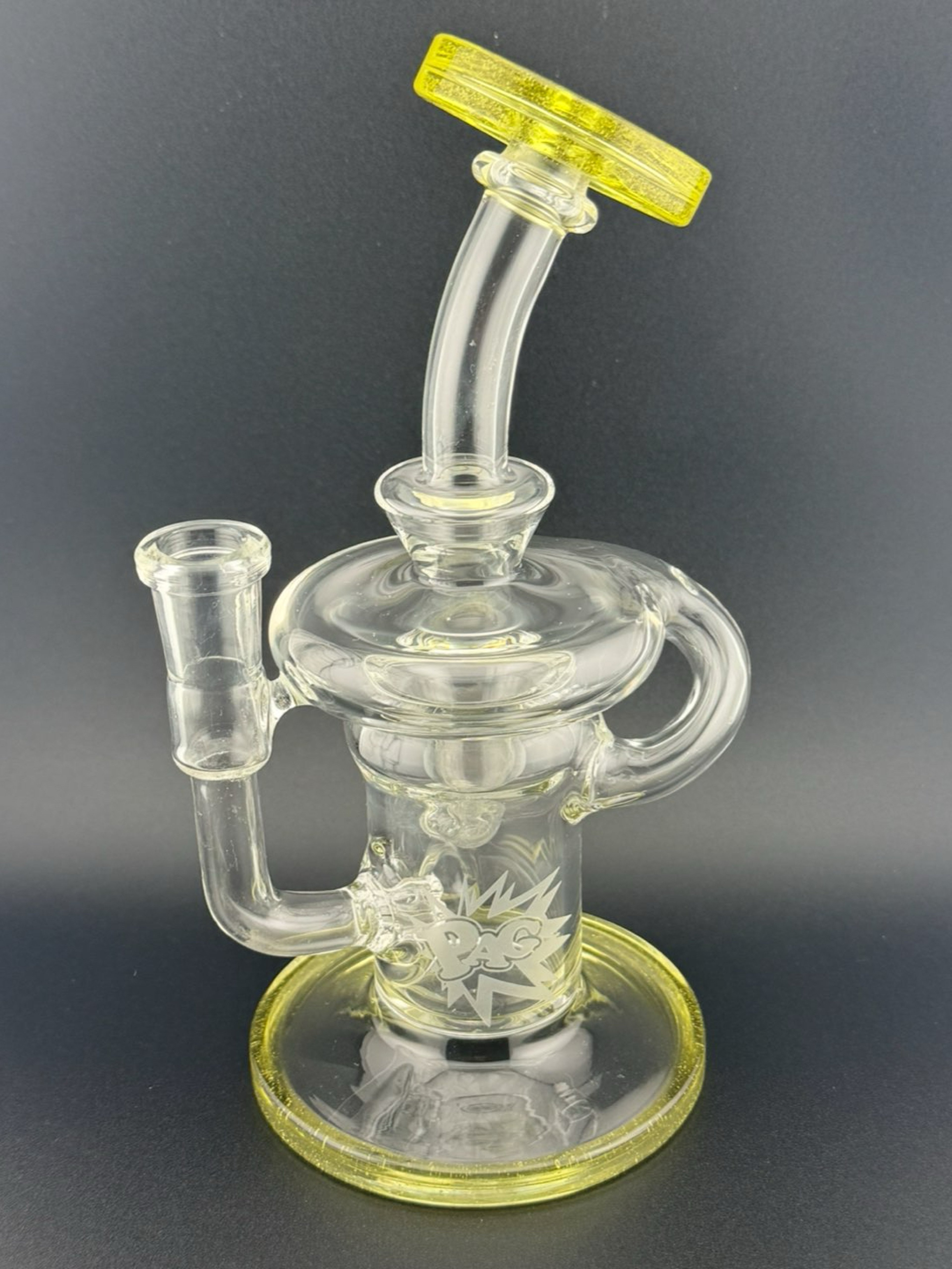 Preview pic of PHATT ASS GLASS (PAG)  14MM RECYCLER HEADY ART KLEIN RIG GLASS PHATASSGLASS