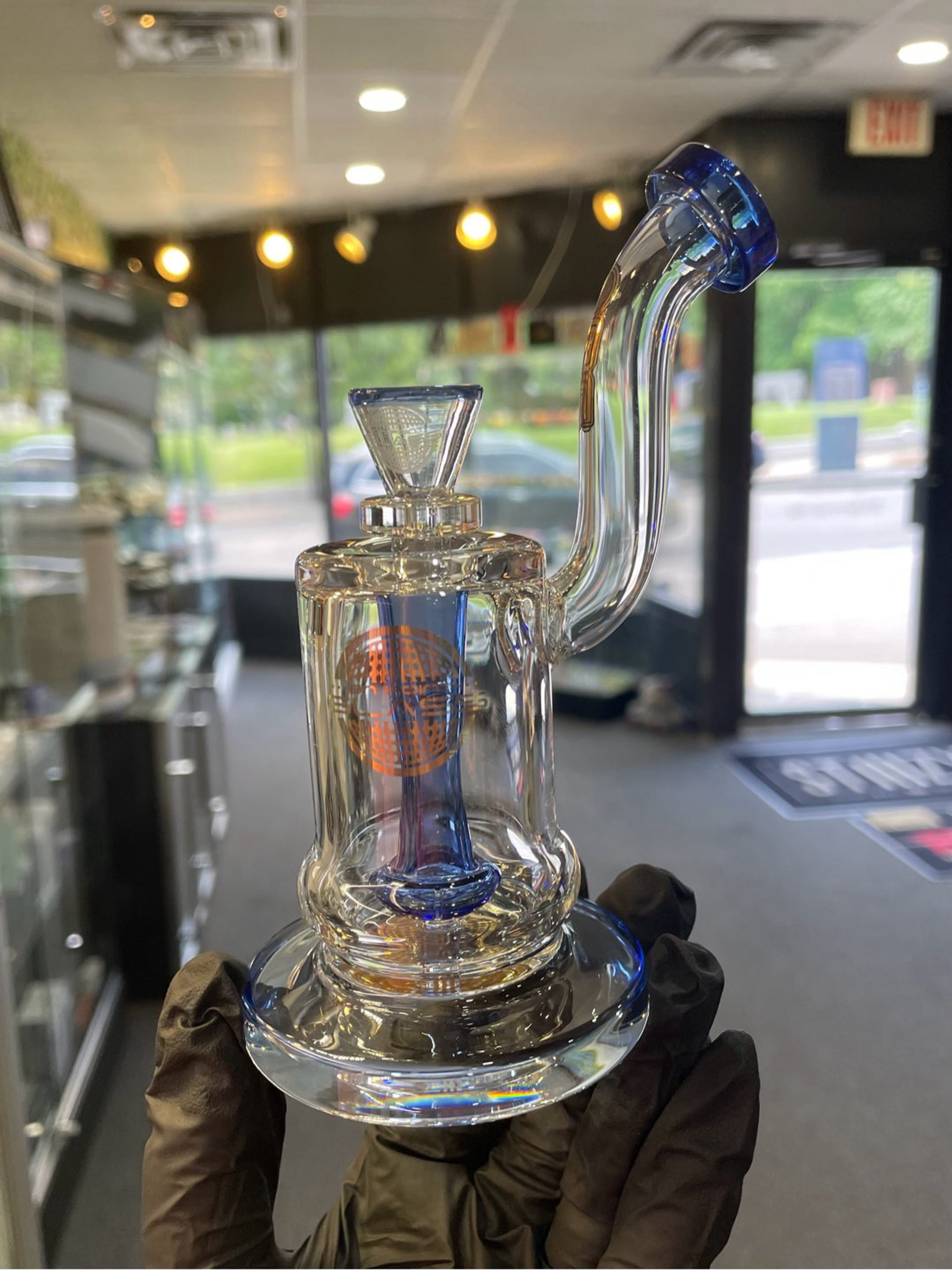 Preview pic of On Point Glass Mini Bent Neck Blue