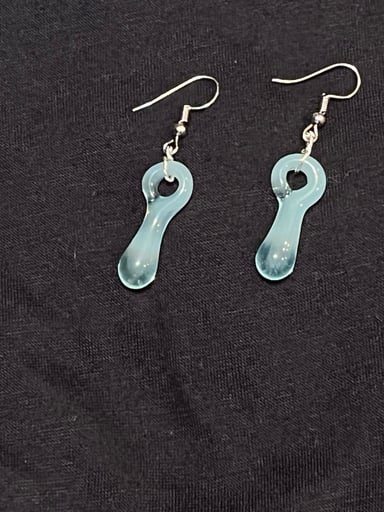 Preview pic of Nimbus blue rain drop earrings