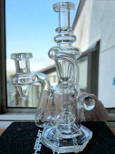 Preview pic of Shwayze Glass Faceted Dual Uptake Roadhouse Recycler