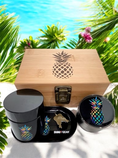Preview pic of Pineapple 🍍 by Swag Gear Engraved Wooden Stash Box