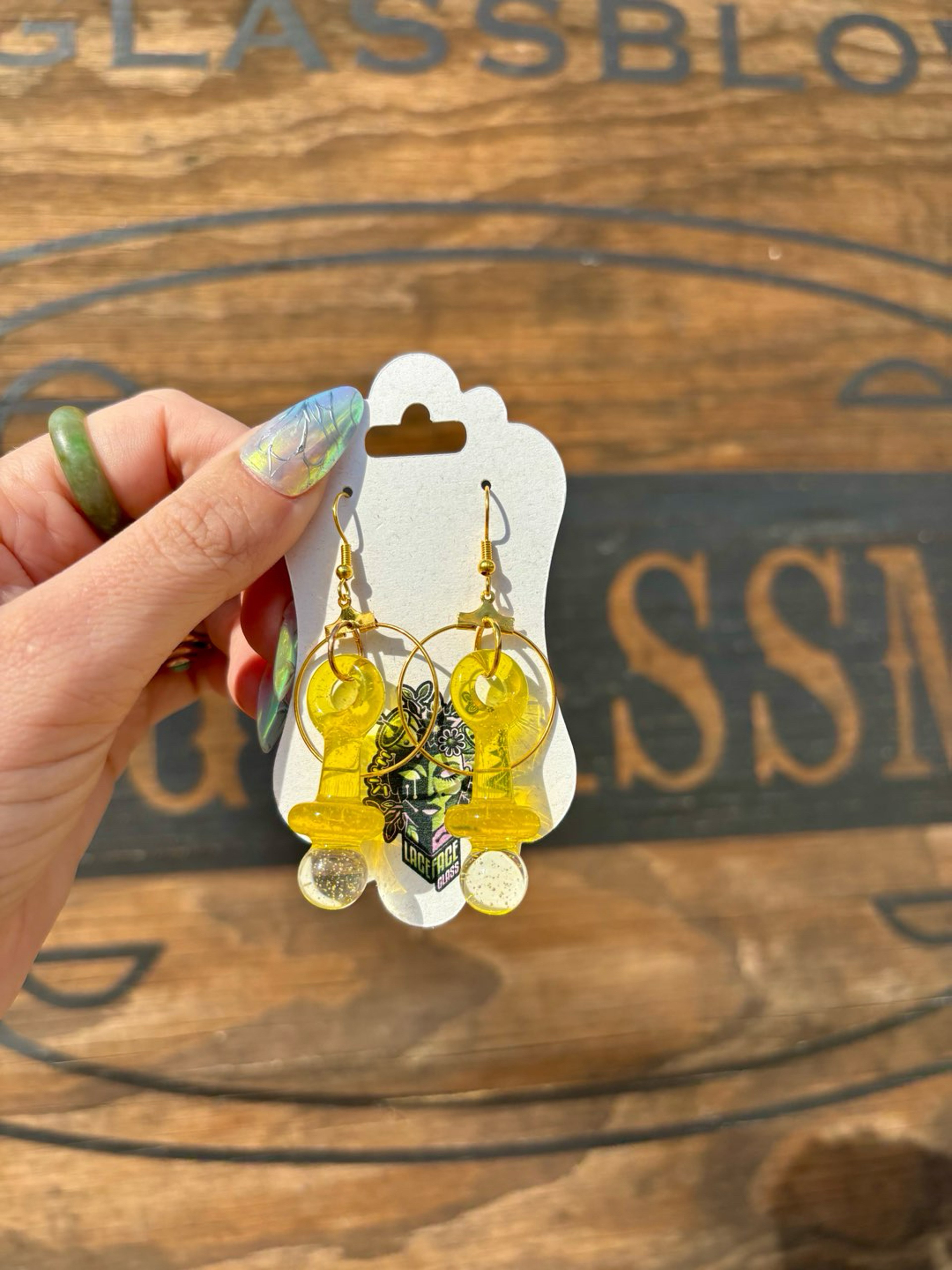 Preview pic of Lacefaceglass Earrings