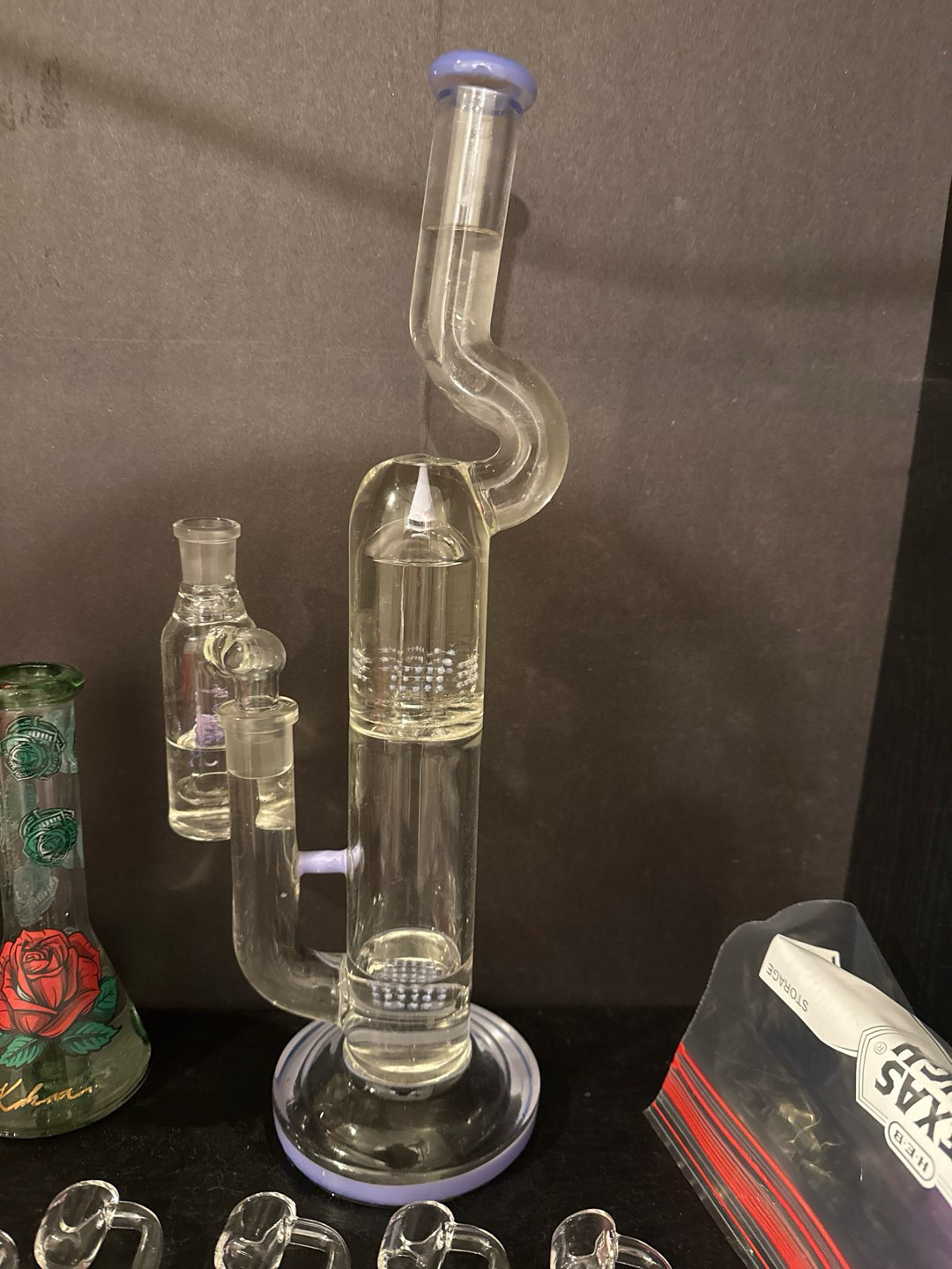 Preview pic of 18mm midnight purple glass bong