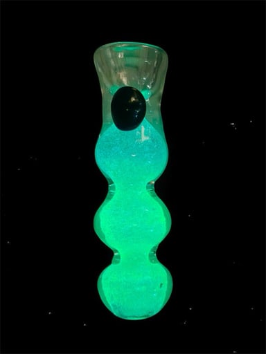 Preview pic of Glow in the Dark ❇️ 3.5” Marbled Glass Chillum